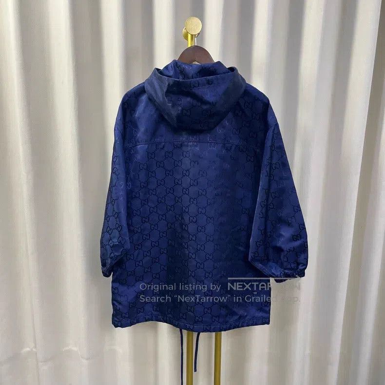 Gucci Gucci Blue full-print half-zipper hooded jacket Size XS / US 0-2 / IT 36-38 - 2 Thumbnail