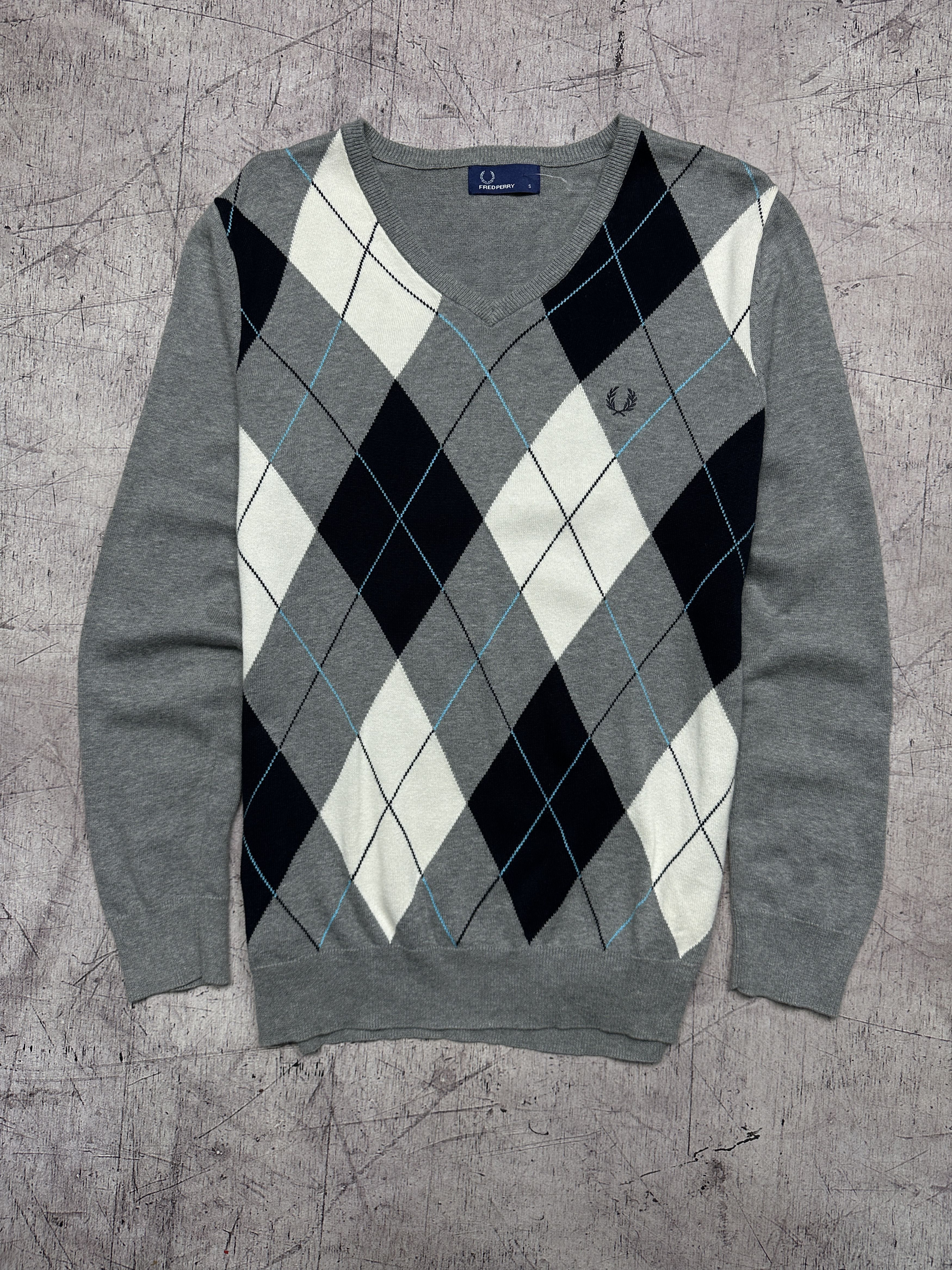 Fred Perry Fred Perry Mens V-Neck Sweater Size US S / EU 44-46 / 1 - 1 Thumbnail