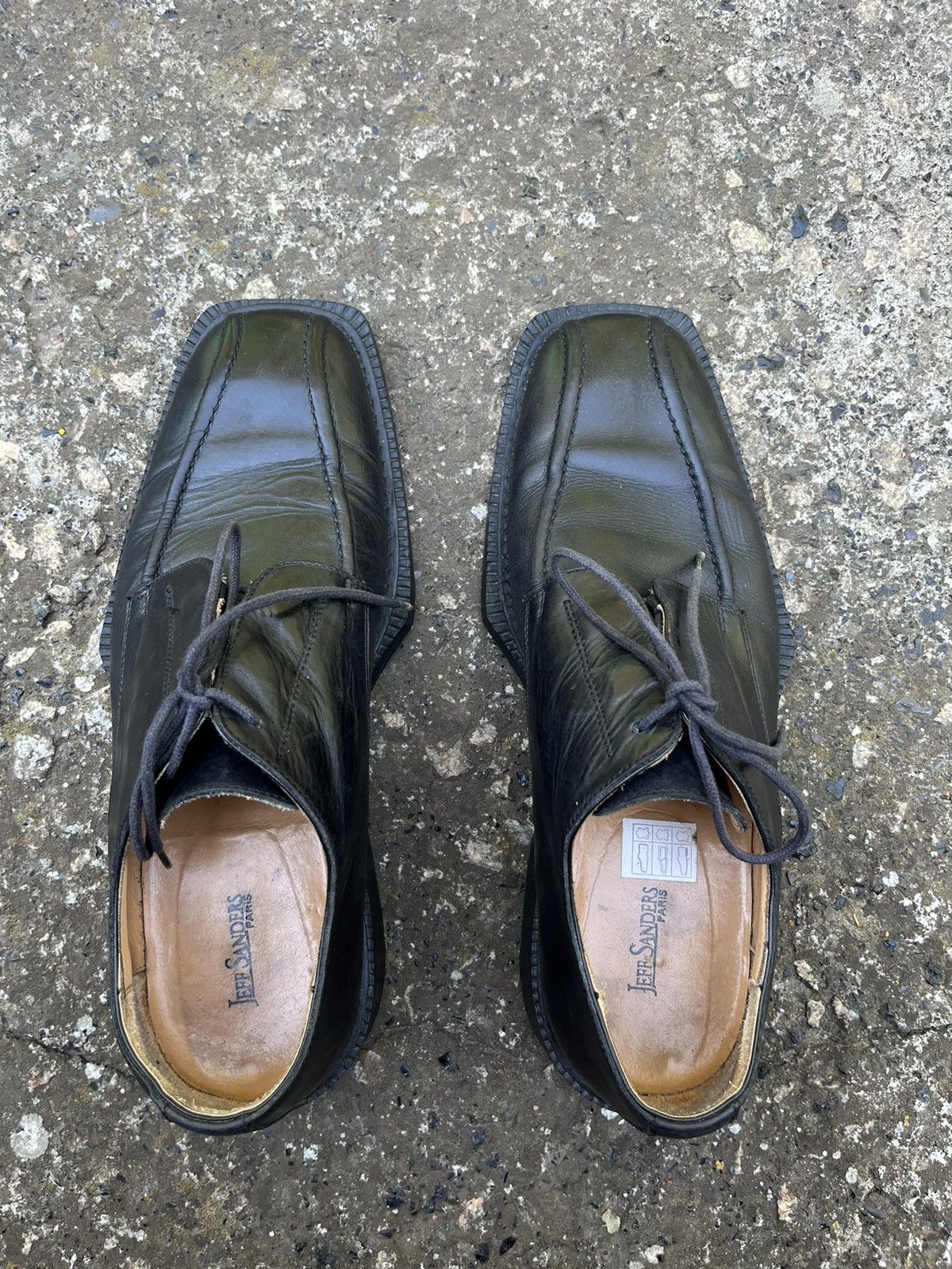 Other Avant Garde Square Sole Balenciaga Style Leather Shoes Opium Size US 10 / EU 43 - 8 Thumbnail
