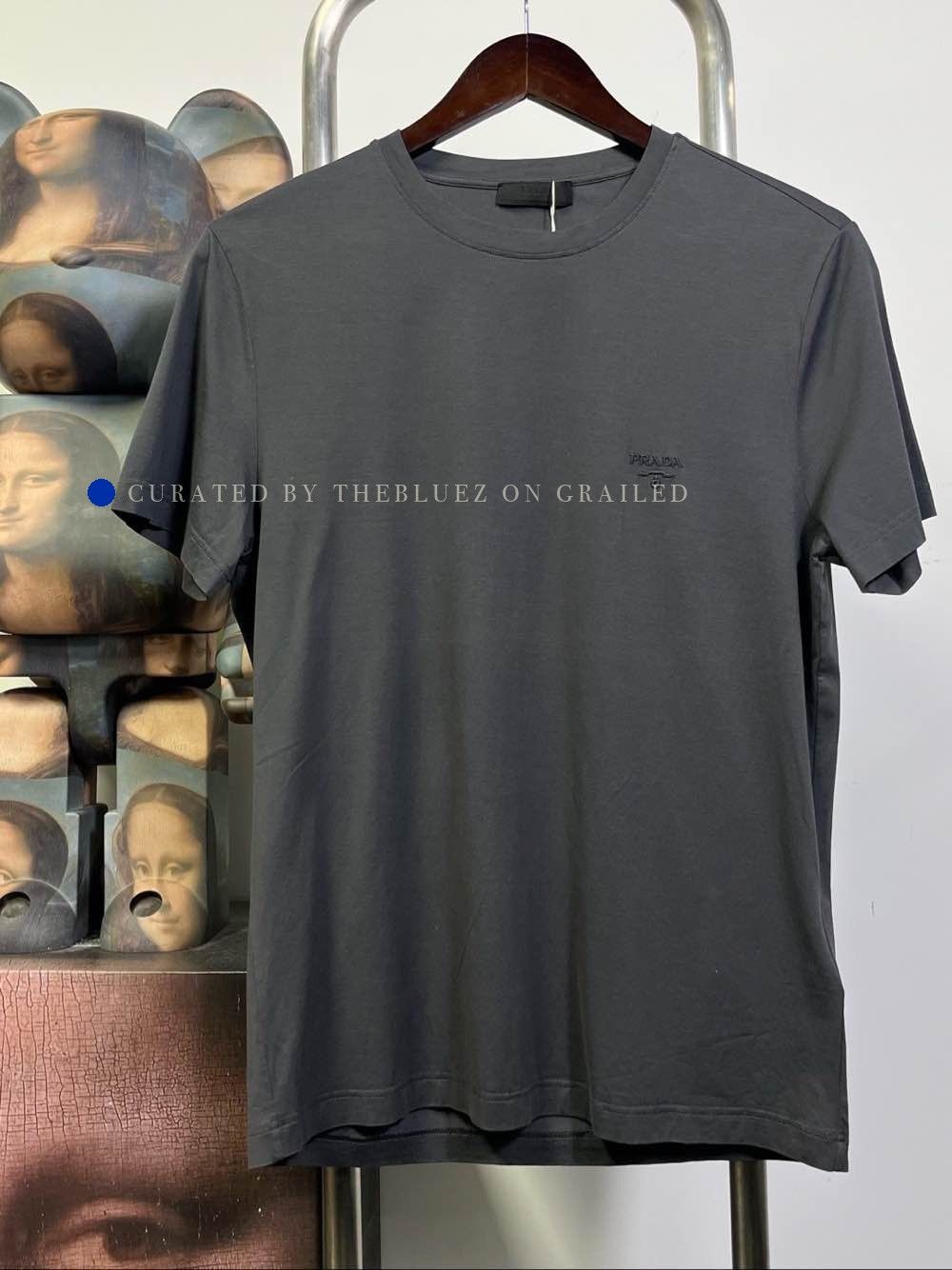 Prada Gray Logo Short Sleeve T-Shirt Size US M / EU 48-50 / 2 - 1 Thumbnail