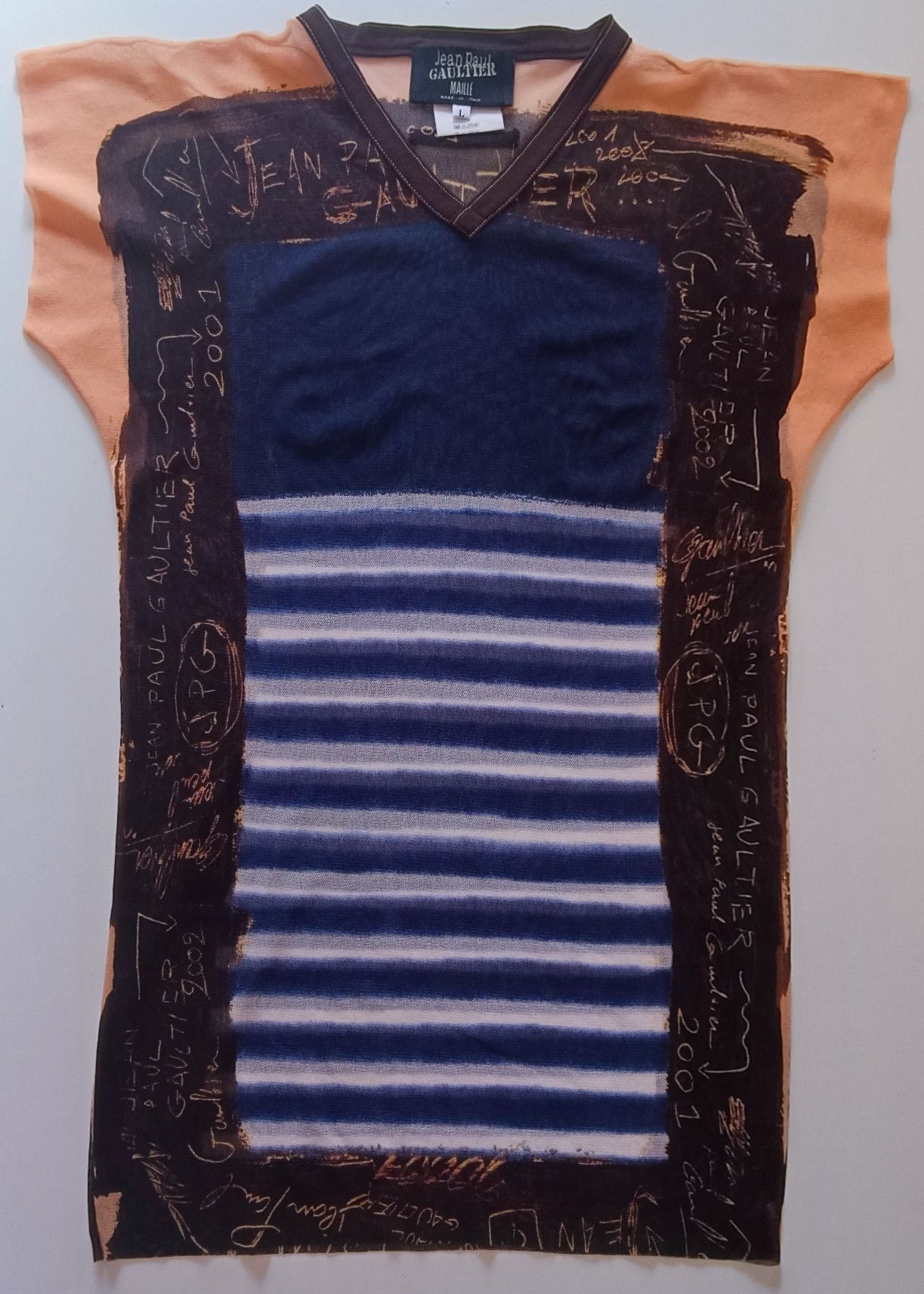 Jean Paul Gaultier SS2001- Graffiti and stripes long top Size US S / EU 44-46 / 1 - 18 Thumbnail