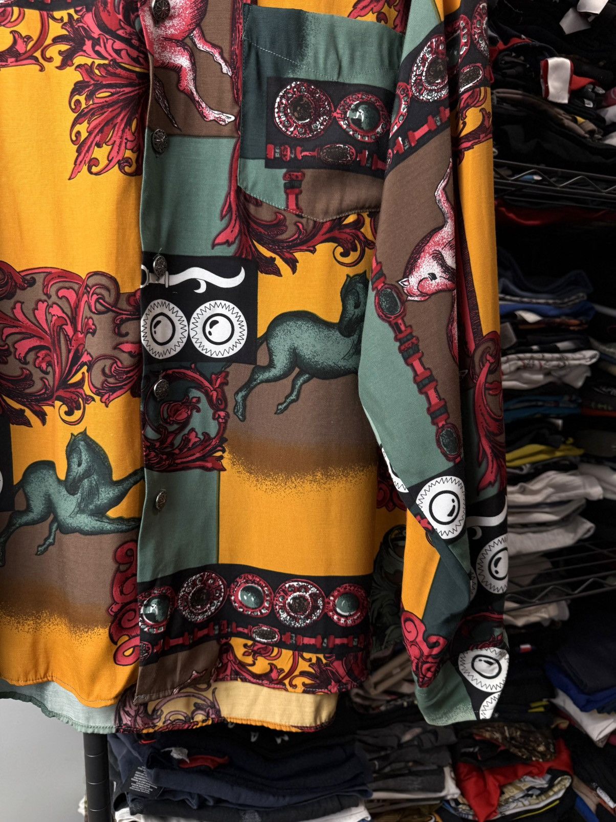 Vintage 90’s Vintage Afters Shirt Company Versace Medusa Style Shirt Size US XL / EU 56 / 4 - 4 Thumbnail