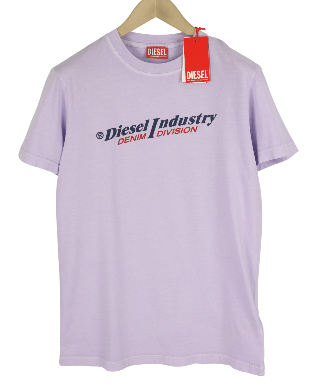 T-DIEGOR-IND M Short Sleeve Logo Purple Tee 40289