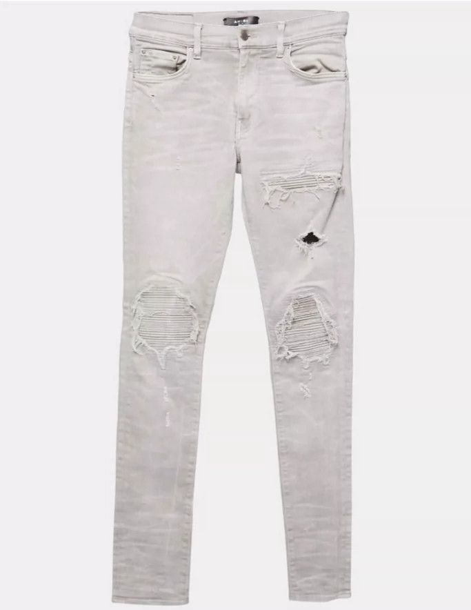 Amiri Amiri gray white jeans Size US 29 - 1 Thumbnail