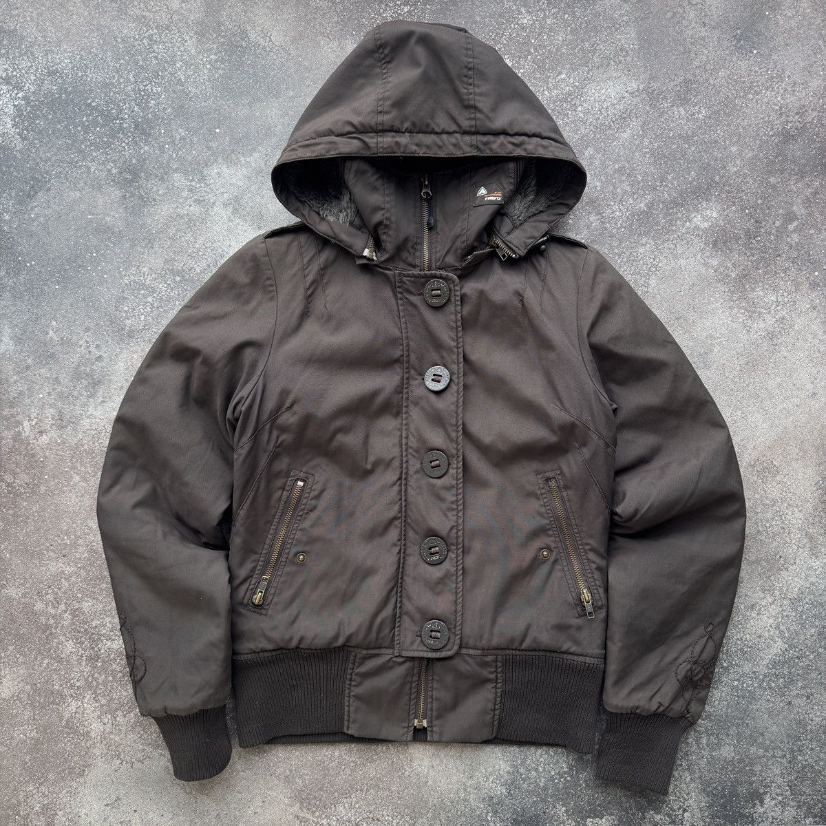 Hysteric Glamour Japan Style Vintage Faux Fur Lined Y2K Utility Bomber Jacket Size M / US 6-8 / IT 42-44 - 1 Thumbnail