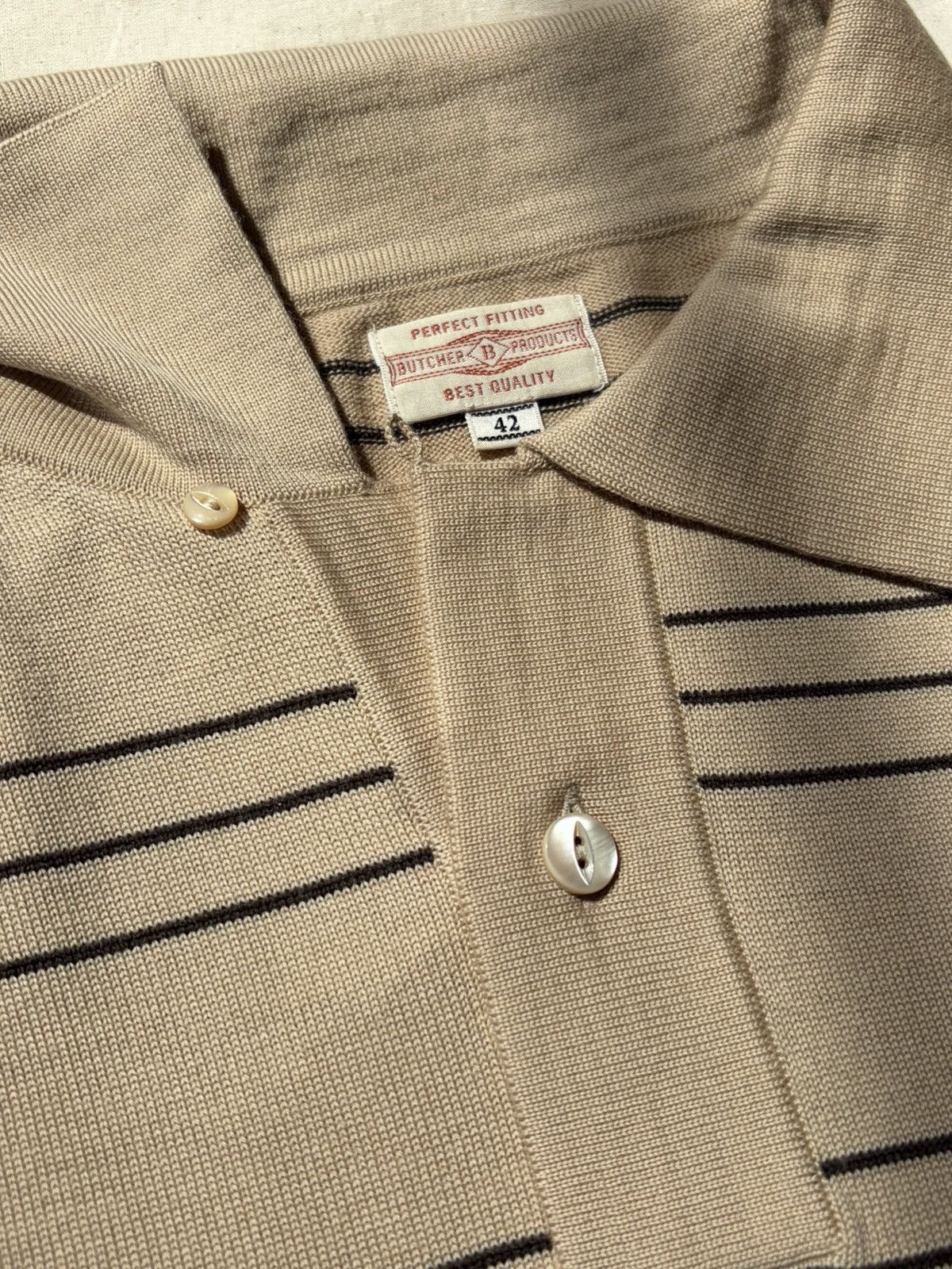 At Last & Co At last co timeworn beige raglan sleeve wool knitted polo Size US L / EU 52-54 / 3 - 3 Thumbnail