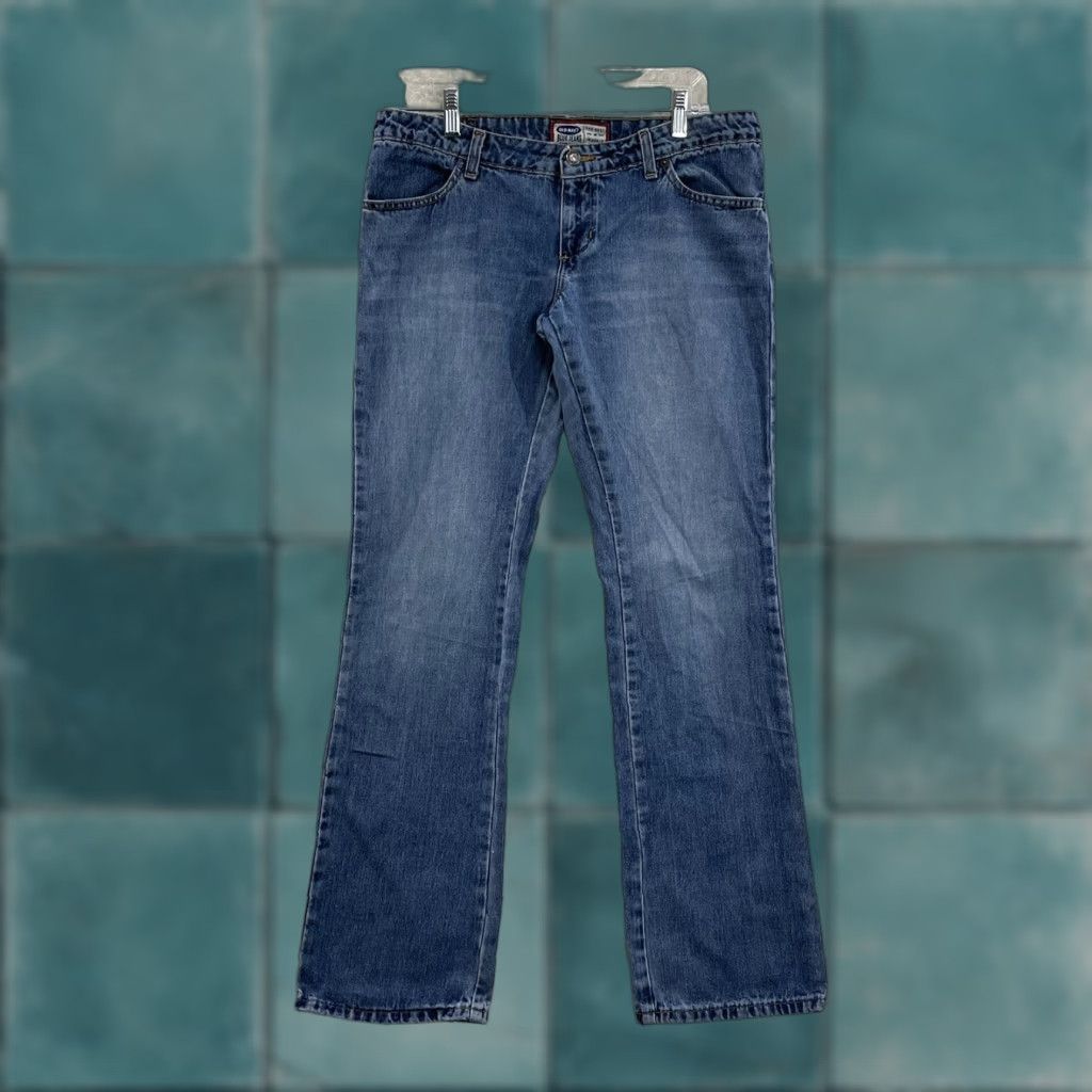 Old Navy Y2K Vintage Old Navy Jeans 12 Denim Blue Low Rise Bootcut Flare Pocketless Jeans Womens 12 30 Regular Inseam 32 Size 34" / US 12 / IT 48 - 1 Thumbnail