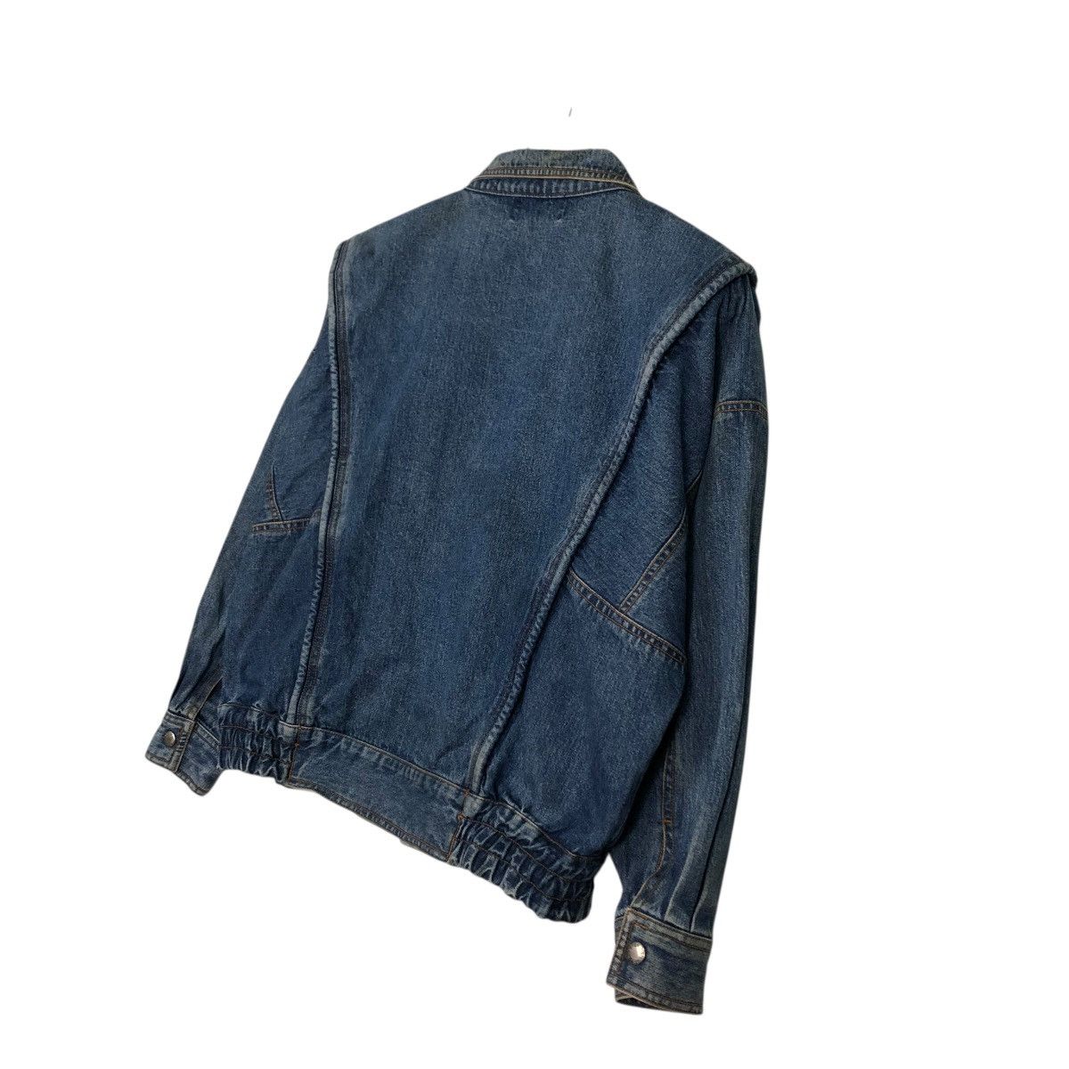 Japanese Brand 🔥VINTAGE BOMBER DENIM JACKET CELL TOKYO JAPAN ISSEY MIYAKE Size US S / EU 44-46 / 1 - 12 Thumbnail