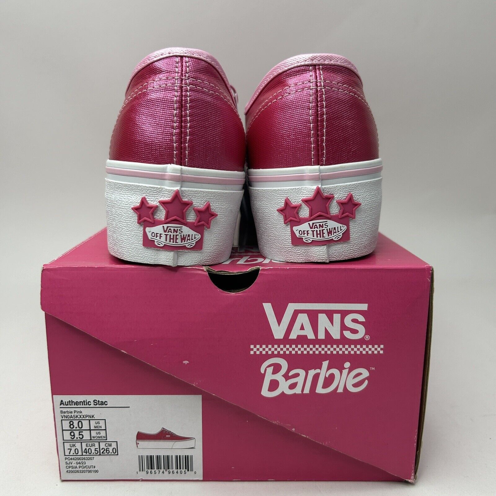 Vans Vans X Barbie Authentic Stac Platform “Hot Pink White” 2023 Size US 9.5 / IT 39.5 - 4 Thumbnail