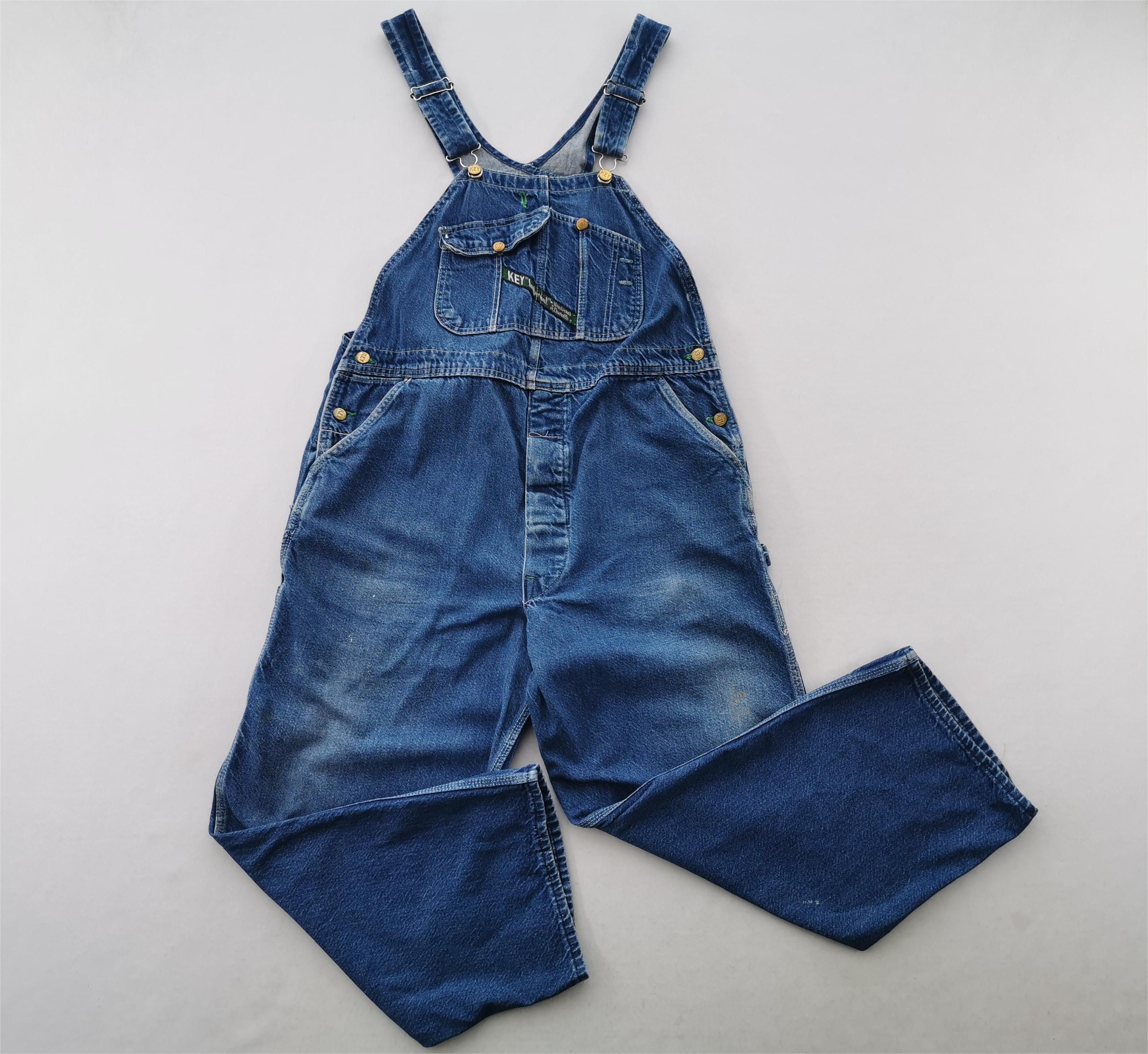 Vintage 90's Key Imperial Denim Overalls Made In Japan