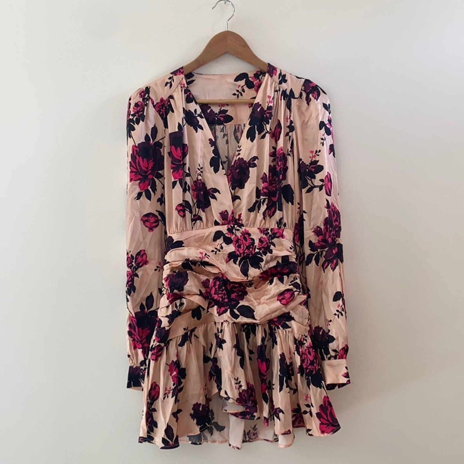 Laneus Laneus Silk Blend Floral Mini Dress Size S / US 4 / IT 40 - 2 Thumbnail