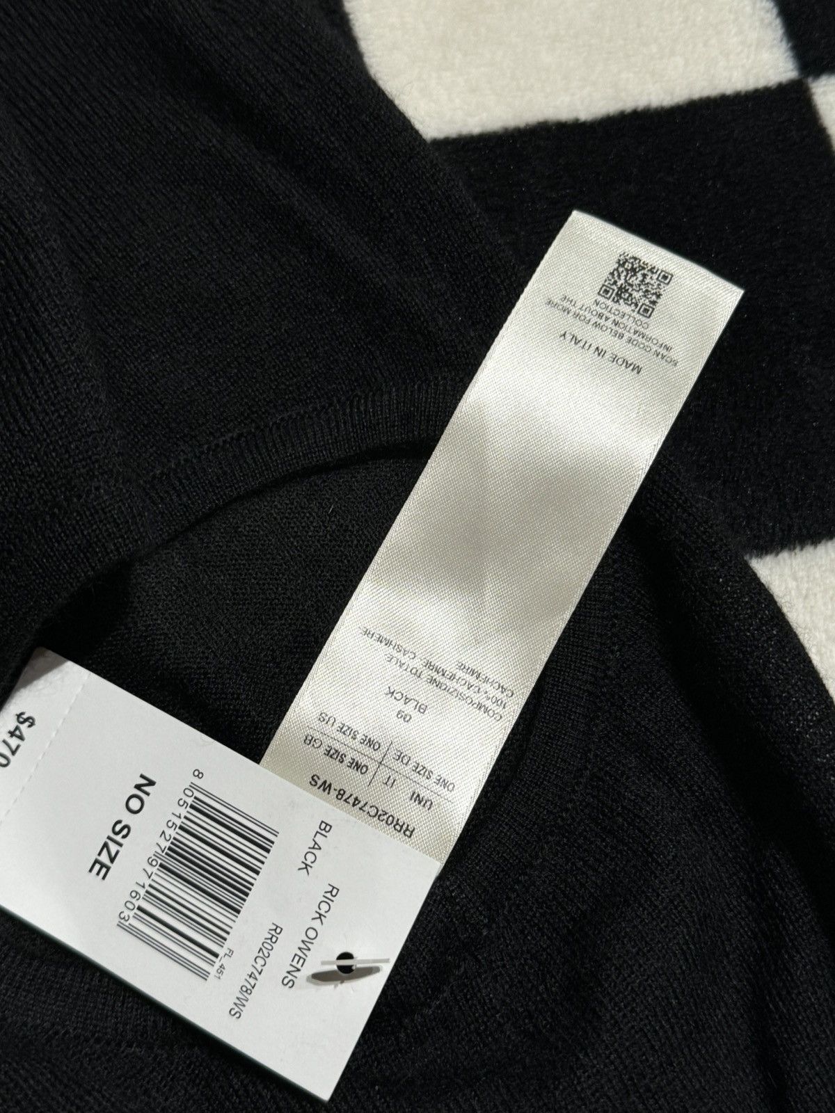 Rick Owens FW23 $523 SKI MASK BALACLAVA MAINLINE CASHMERE FACE LUXOR Size ONE SIZE - 7 Thumbnail