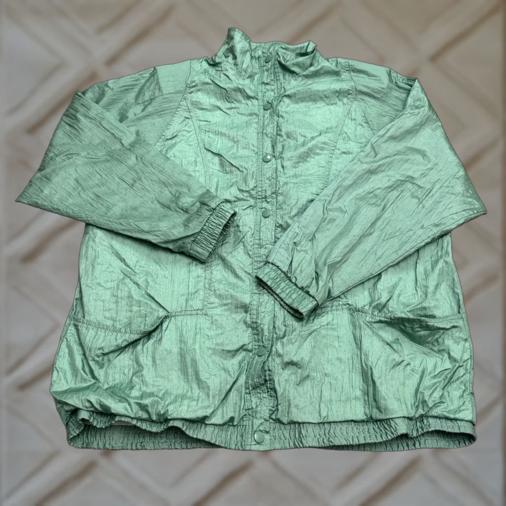 Haband VINTAGE Haband Windbreaker Jacket Womens XL Green 90s Classic Snap Size XL / US 12-14 / IT 48-50 - 1 Thumbnail
