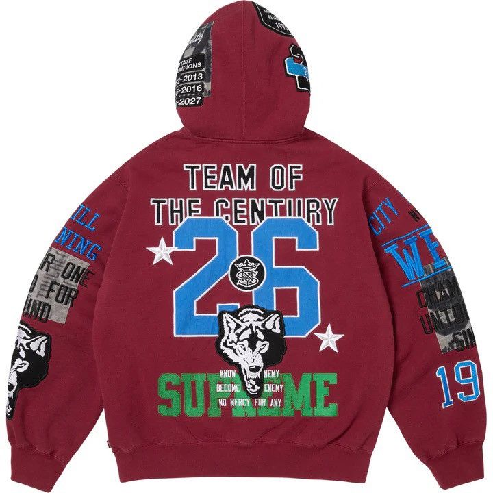 Supreme Supreme Warriors Appliqué Zip Up Hoodie SS26 Size US M / EU 48-50 / 2 - 3 Thumbnail