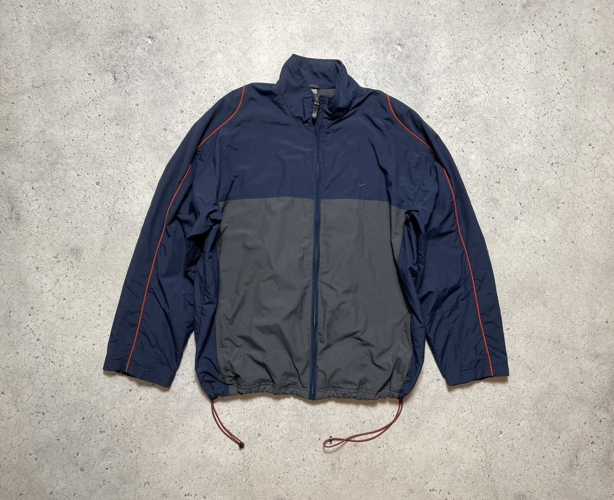 Nike × Vintage Vintage Nylon Windbreaker Jacket Nike Drill Swoosh Y2K Size US XL / EU 56 / 4 - 1 Thumbnail