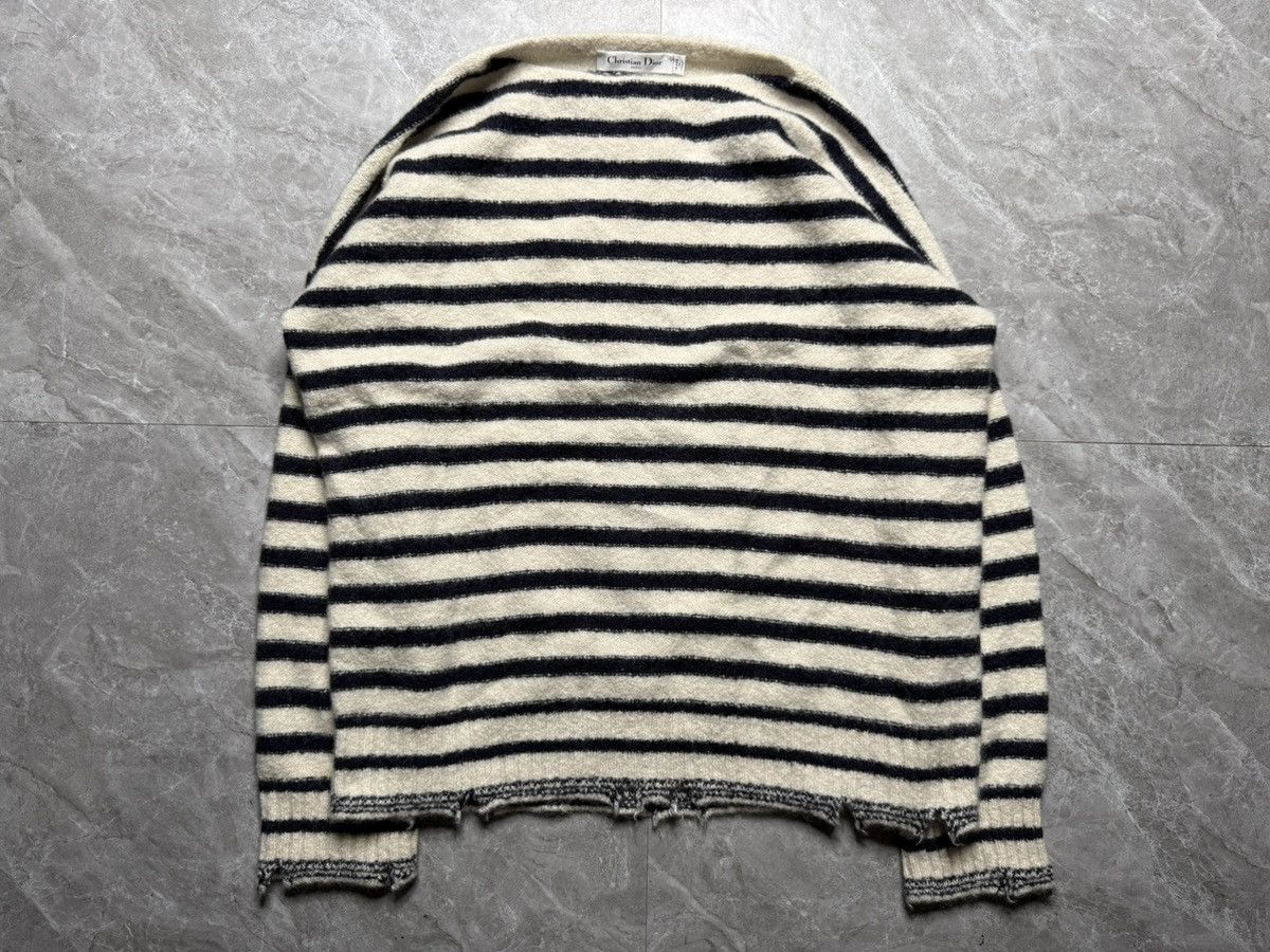 Dior Christian Dior F/W 23 Mariniere Cashmere Distressed Sweater Size M / US 6-8 / IT 42-44 - 2 Thumbnail
