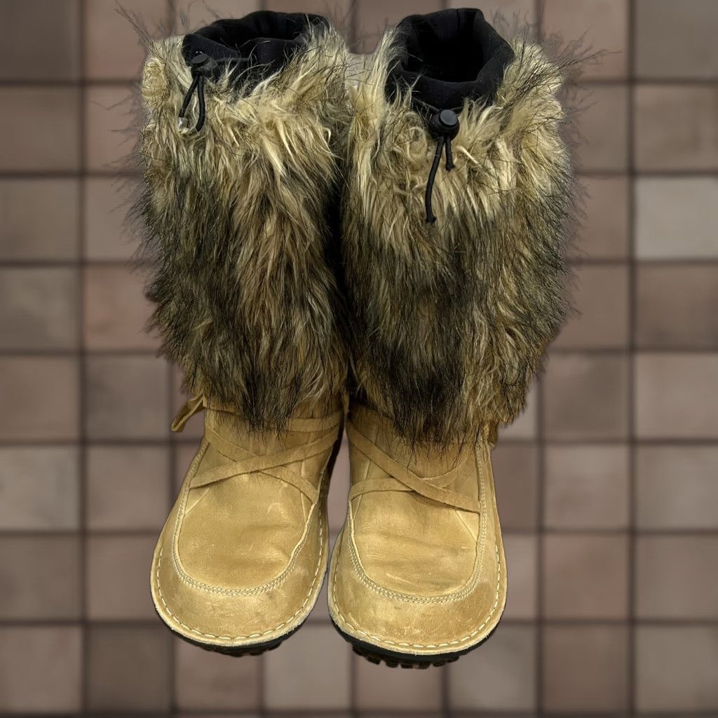 SOREL Sorel Ahnah Thinsulate Winter Snow Boots Women Size 8 Waterproof Insulated Brown Faux Fur Leather Mid-Calf Size US 8 / IT 38 - 1 Thumbnail