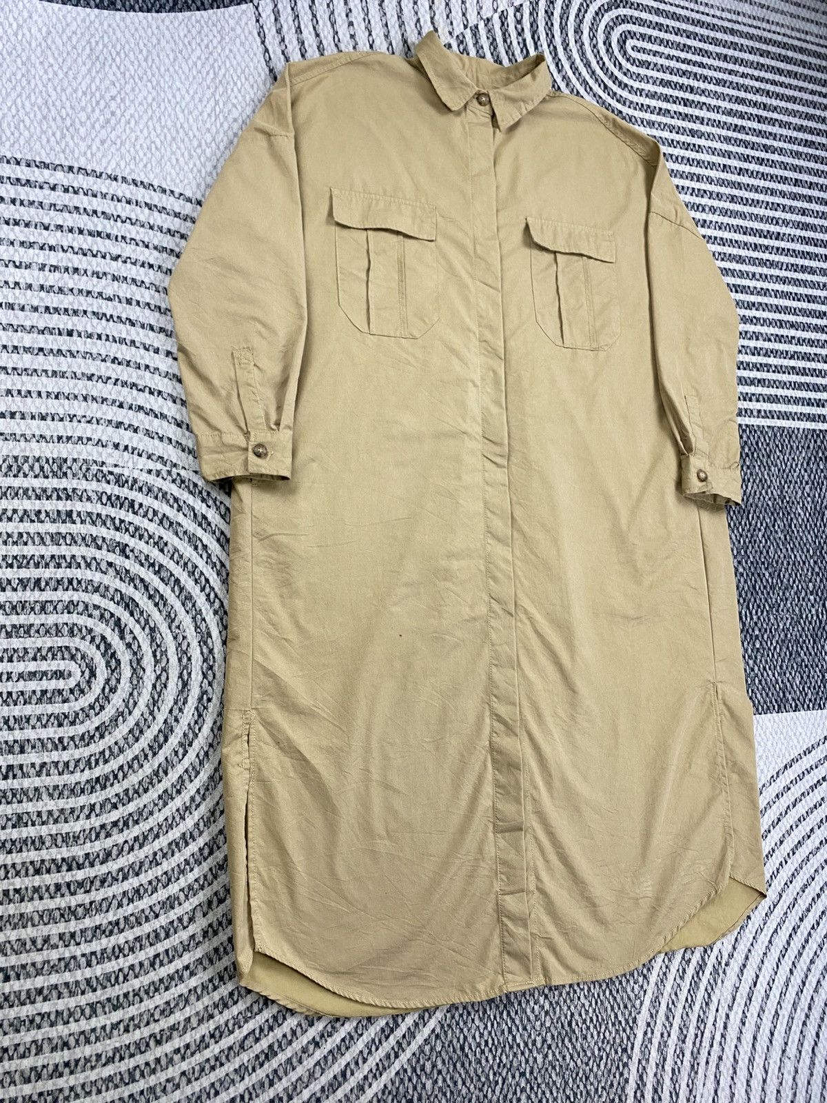 Zara Vintage Zara Plain Cotton Long Shirt Jacket Size XL / US 12-14 / IT 48-50 - 3 Thumbnail