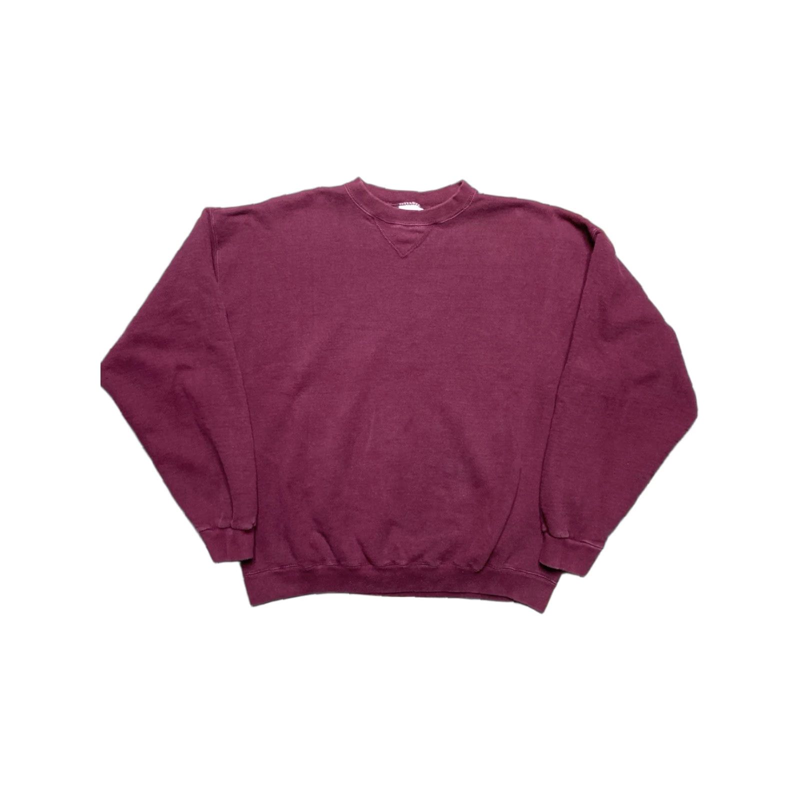 Tultex VINTAGE 90s Tultex Sweatshirt Crewneck Maroon Red Cotton Heavyweight XL Men Pullover Blank Shirt Size US XL / EU 56 / 4 - 1 Thumbnail