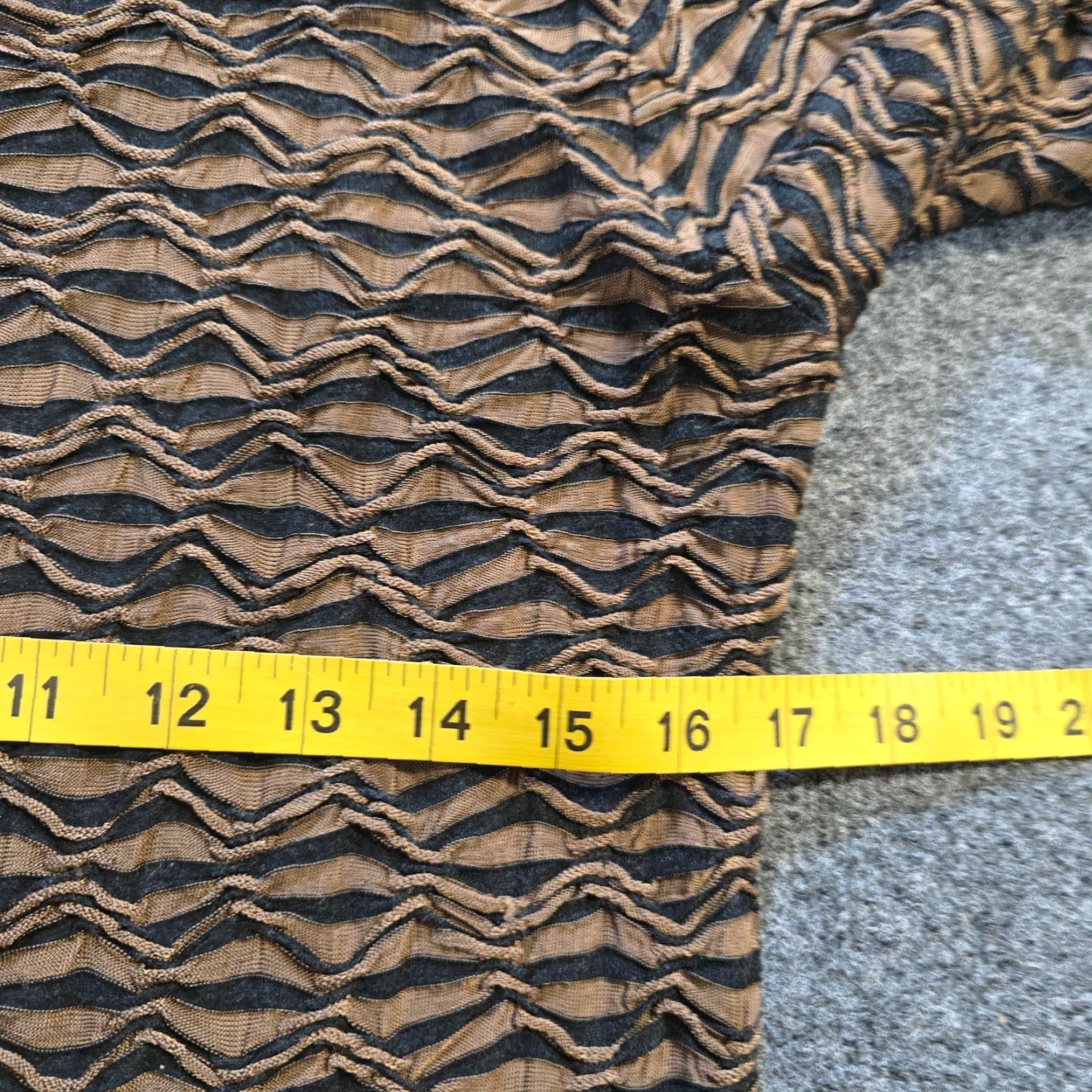 Vintage Cutloose Top Womens Medium Beige Black Textured Waves Tunic Casual Shirt Size M / US 6-8 / IT 42-44 - 5 Thumbnail