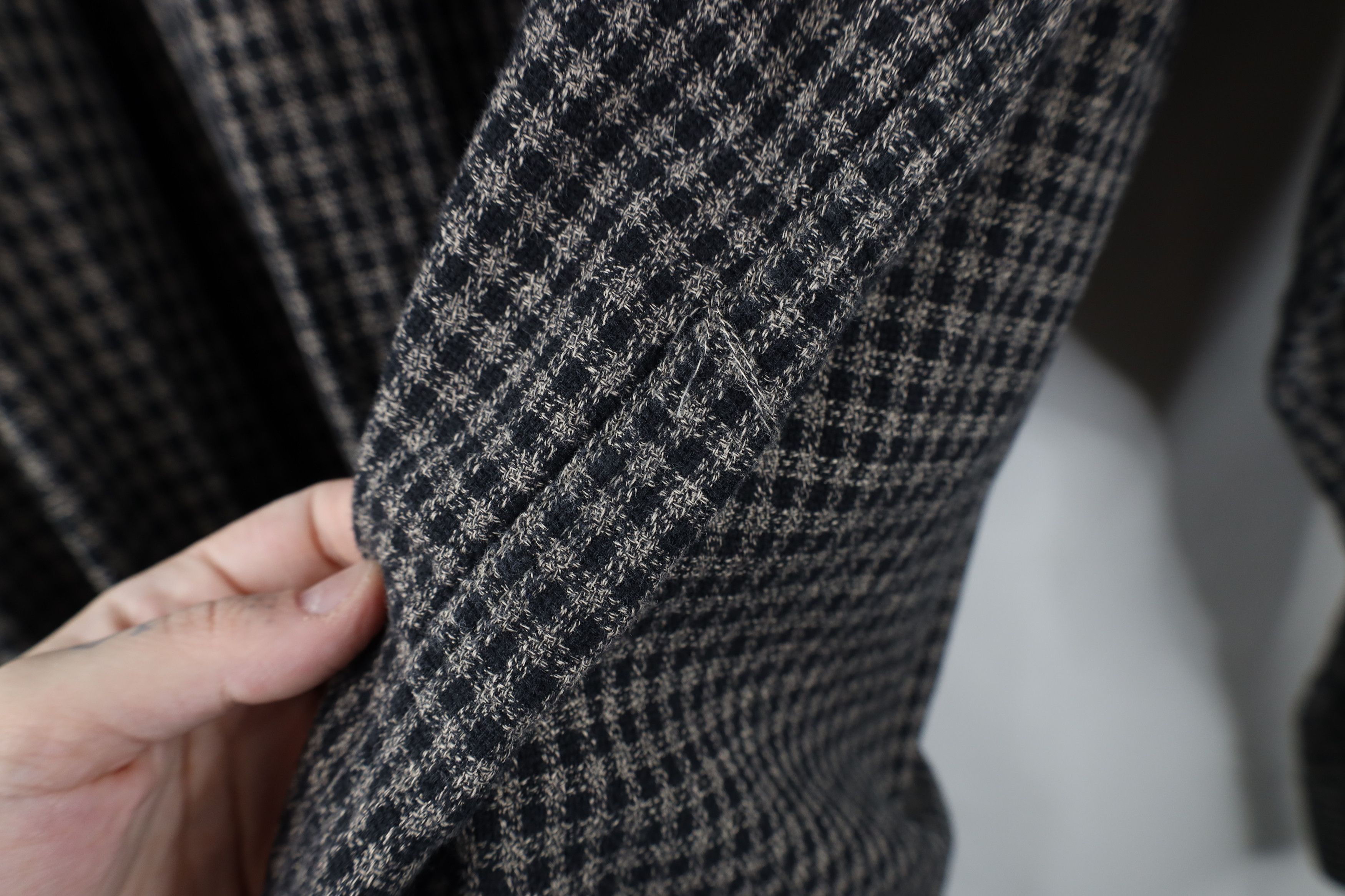 Vintage Vintage 90s Streetwear Fit Tweed Button Down Shirt Cotton Size US L / EU 52-54 / 3 - 6 Thumbnail