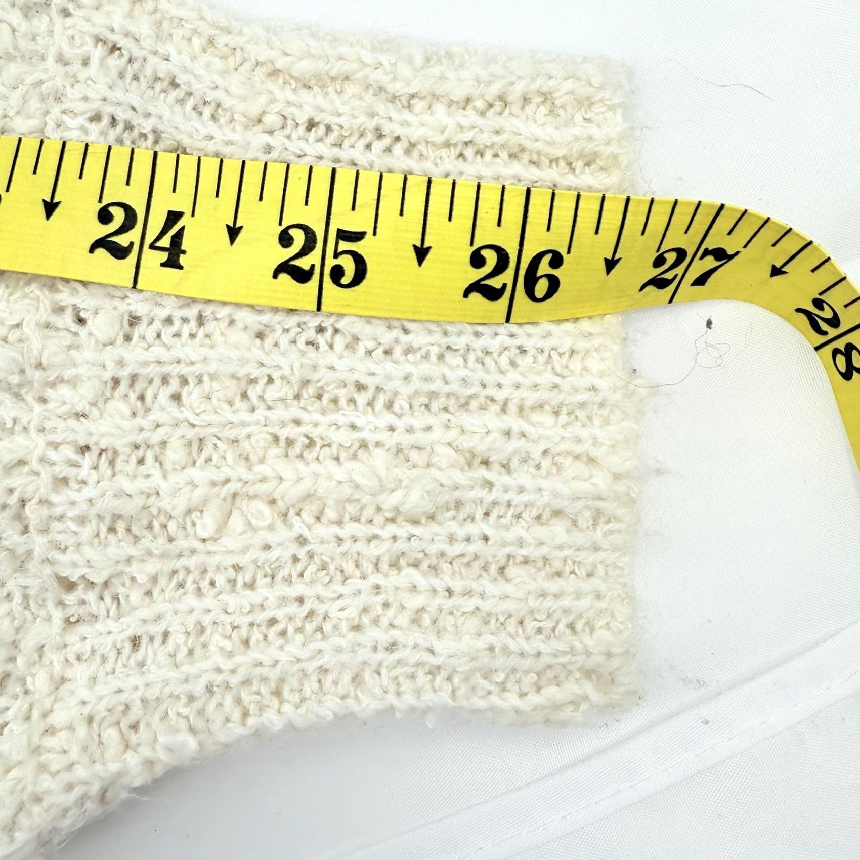 Joie VINTAGE Joie Sweater Womens Large Cream Gray Plaid Button Cardigan Soft Knit Boucle NWT Size L / US 10 / IT 46 - 6 Thumbnail