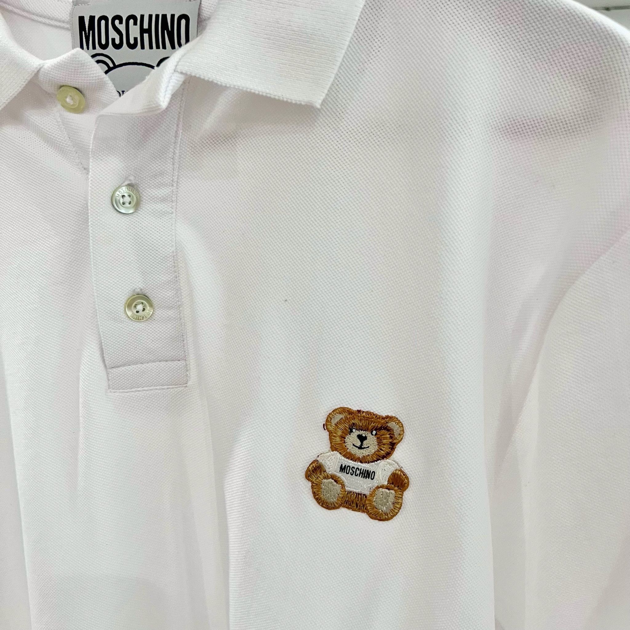 Moschino Moschino Classic Teddy Bear Logo Patch White Polo Shirt Size US S / EU 44-46 / 1 - 2 Thumbnail