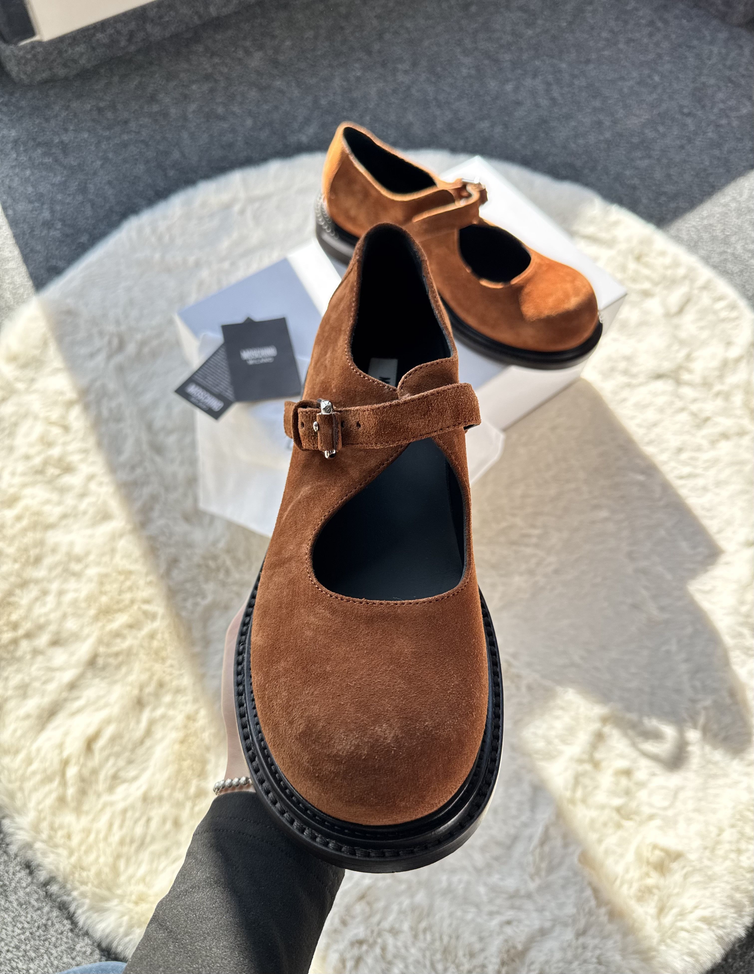 Moschino Moschino Brown suede Mary Jane Slip-on pumps ruggine 40 Size US 10 / IT 40 - 2 Thumbnail