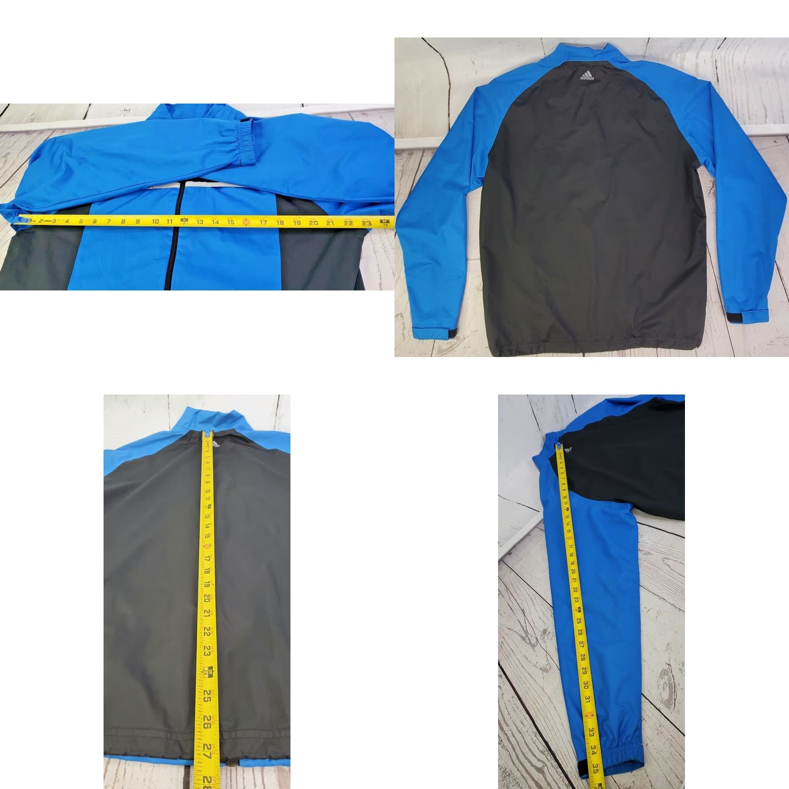 Adidas Adidas ClimaProof Zip Track Jacket Men M Black Outdoor Golf Lightweight Jacket Size US M / EU 48-50 / 2 - 8 Thumbnail