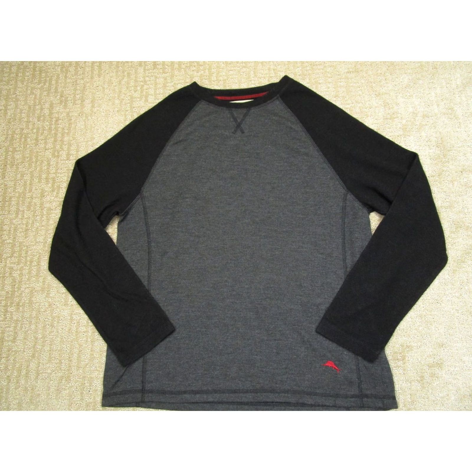 Tommy Bahama Tommy Bahama Sweater Pullover Mens Large Gray Raglan Long Sleeve Crewneck Size US L / EU 52-54 / 3 - 2 Thumbnail