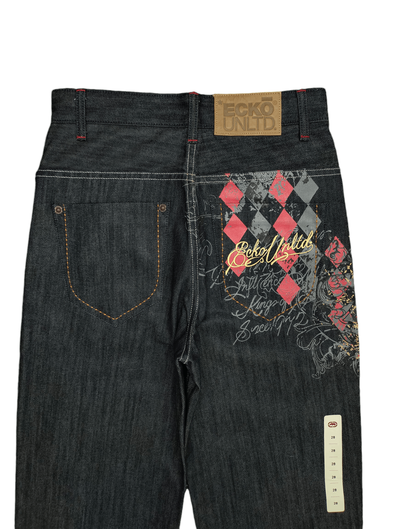Ecko Unltd. Vintage Y2k Ecko Rhino Crowns Graffiti Print Baggy Jeans Size US 29 - 11 Thumbnail