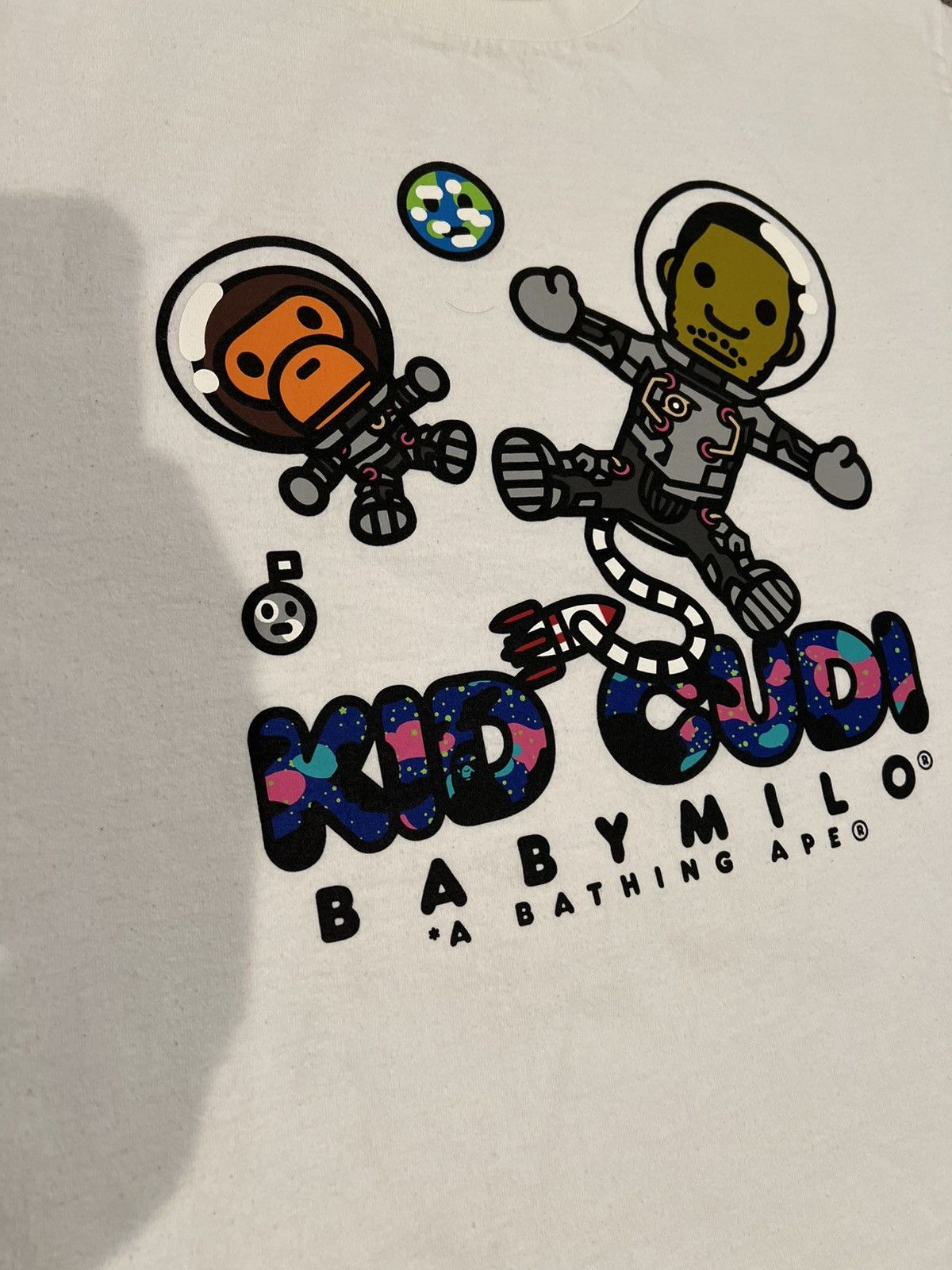 Bape A Bathing Ape x Kid Cudi White Moon Man College Logo T-Shirt Size US XL / EU 56 / 4 - 4 Thumbnail
