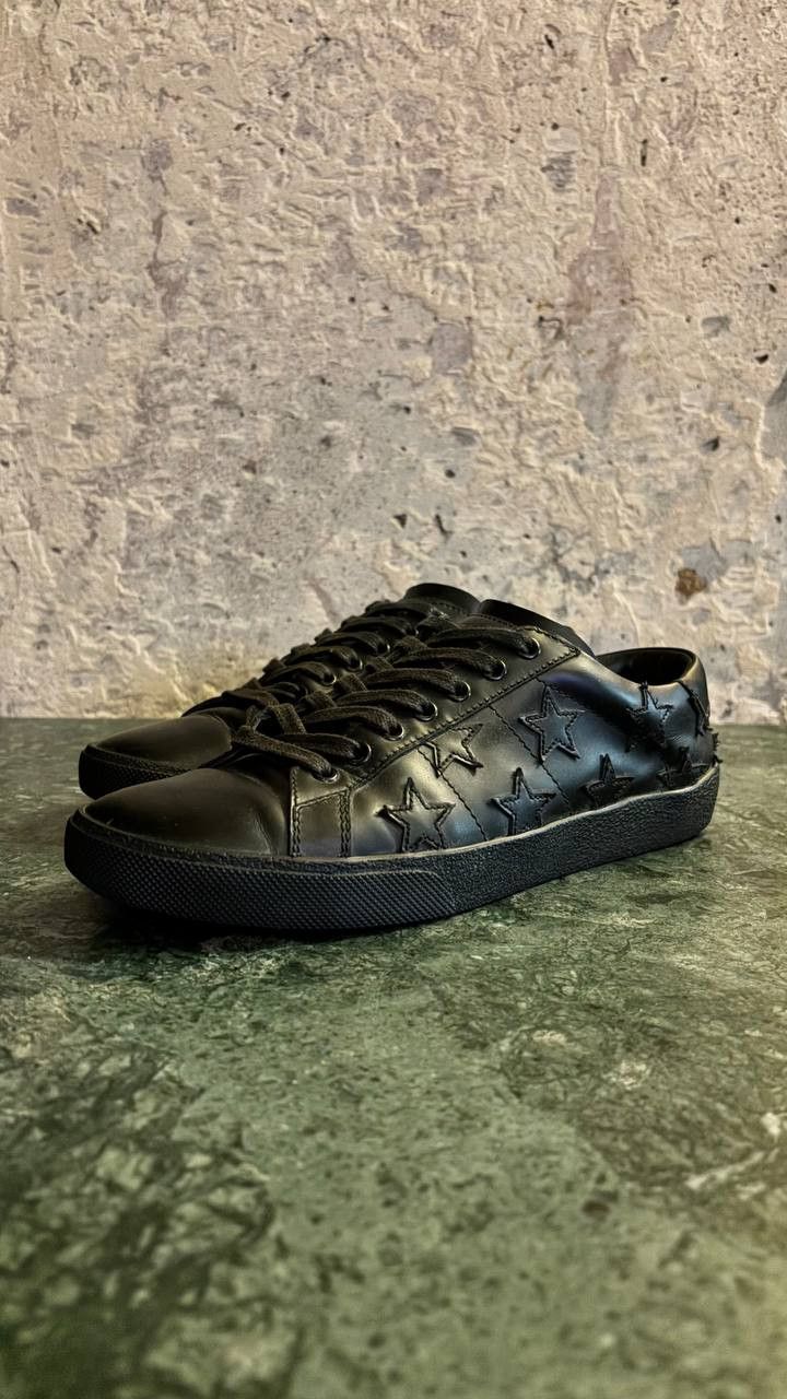 Saint Laurent Paris saint laurent paris multistar black leather sneakers Size US 8 / EU 41 - 1 Thumbnail