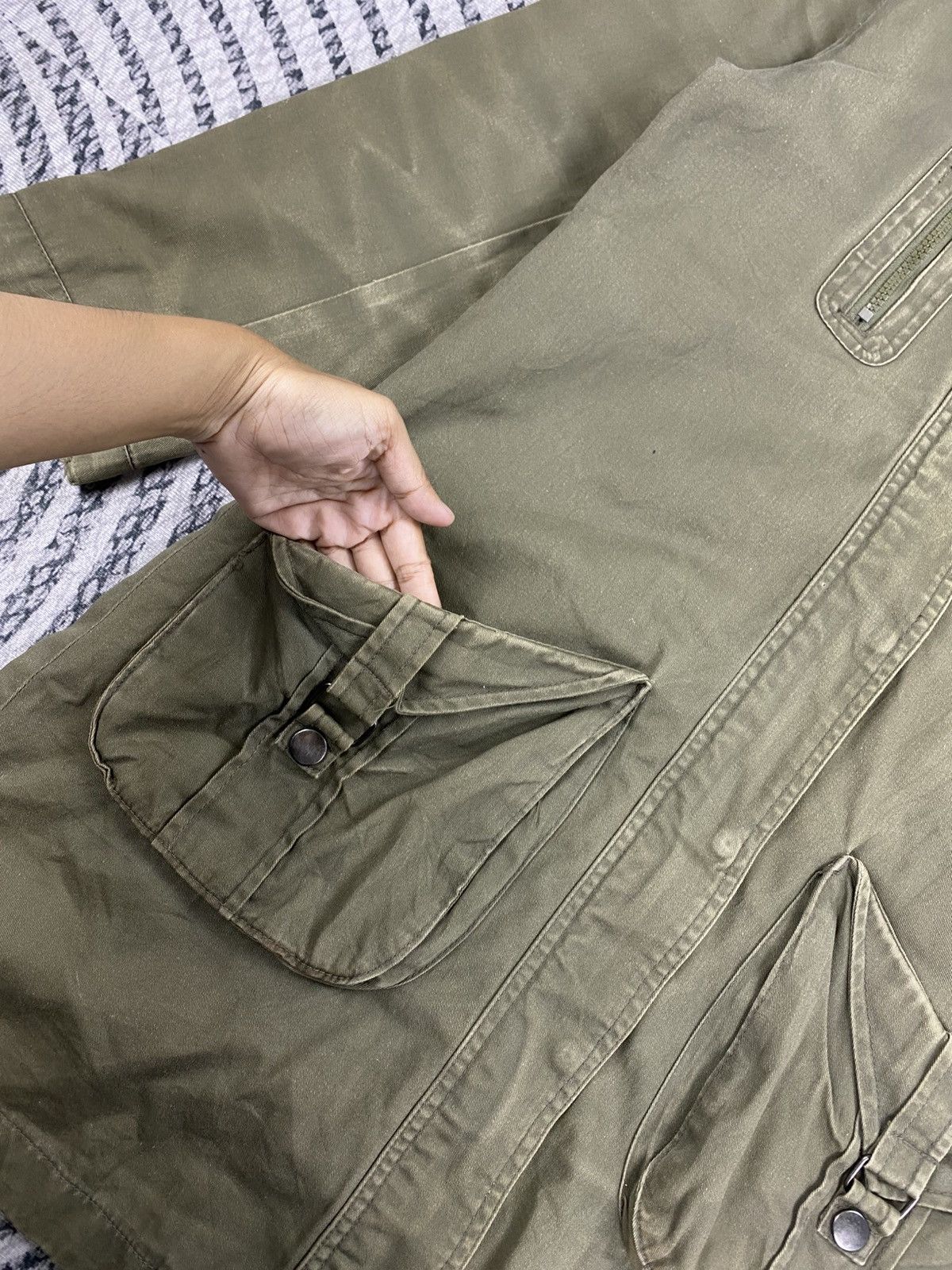 Japanese Brand Vintage Grazie Olive Green Hooded Parka Size US S / EU 44-46 / 1 - 7 Thumbnail