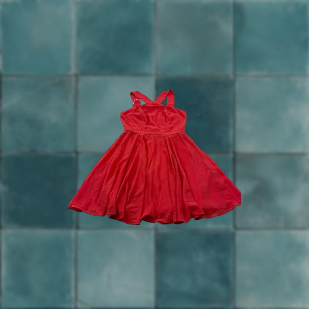 Lulus Lulus Dress Womens XS Red Forevermore Skater Mini Fitted Bodice Halter Back Zip Sleeveless Collared Classic 60s 70s? Size XS / US 0-2 / IT 36-38 - 1 Thumbnail