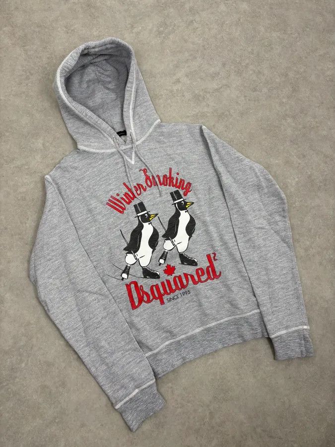 Dsquared2 FW2008 Dsquared2 Winter Smoking Grey Hoodie Size US S / EU 44-46 / 1 - 4 Thumbnail