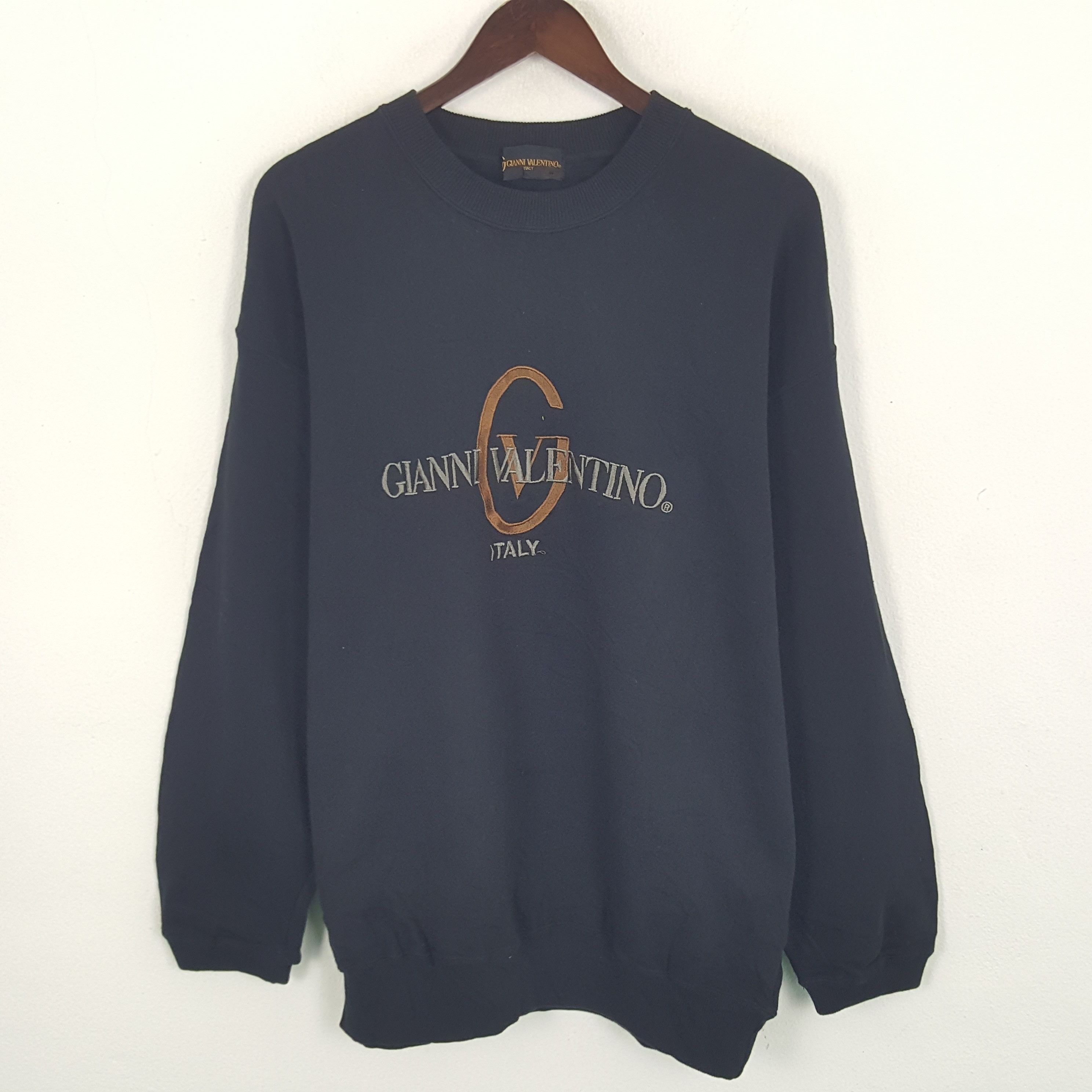 Gianni Valentino × Valentino × Vintage Vintage Gianni Valentino Embroidery Sweatshirt Size US XL / EU 56 / 4 - 1 Thumbnail