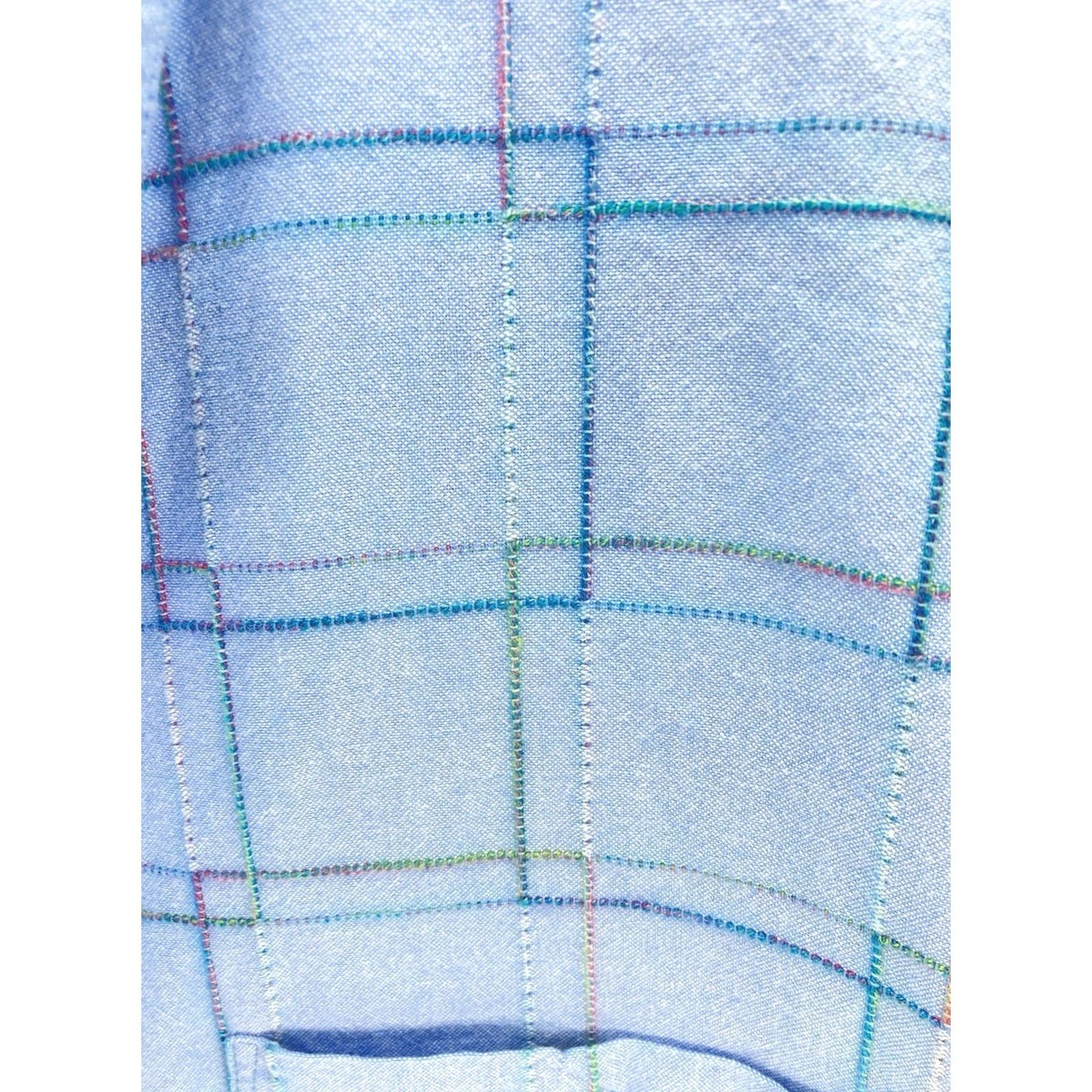The Territory Ahead VINTAGE Territory Ahead Shirt Men XL Blue Stripe Button Long Sleeve Brushed Cotton Size US XL / EU 56 / 4 - 4 Thumbnail