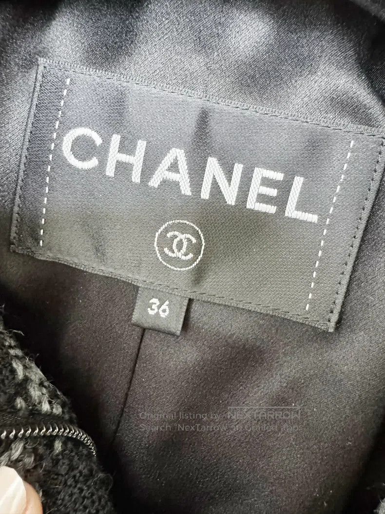 Chanel Chanel Black and gray plaid four-pocket wool stitching sta Size XS / US 0-2 / IT 36-38 - 5 Thumbnail