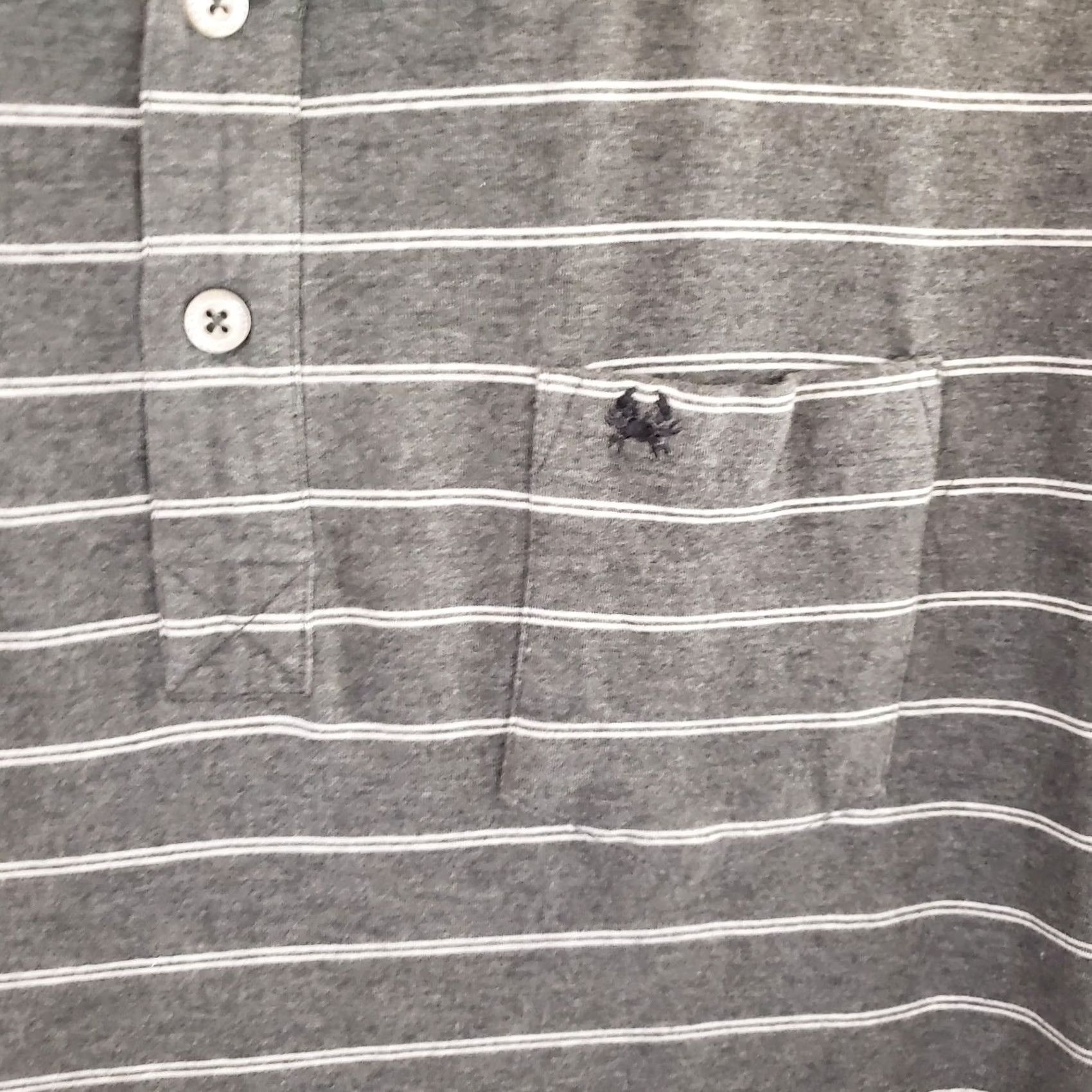 Vintage Coast Slipknot Polo Charcoal White Striped Men XL Polo Short Sleeve Knit Stretch Coast Crab Logo Embroidered Casual Activewear Party/Golf Vintage: No Size US XL / EU 56 / 4 - 5 Thumbnail