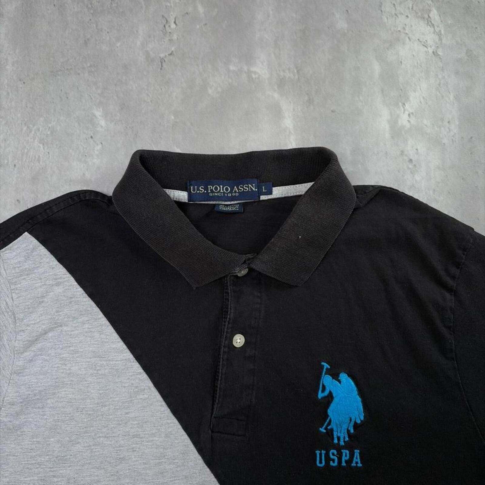 U.S. Polo Assn. Y2K Black U.S. Polo Assn Grunge Chief Keef Polo Shirt Size US L / EU 52-54 / 3 - 5 Thumbnail