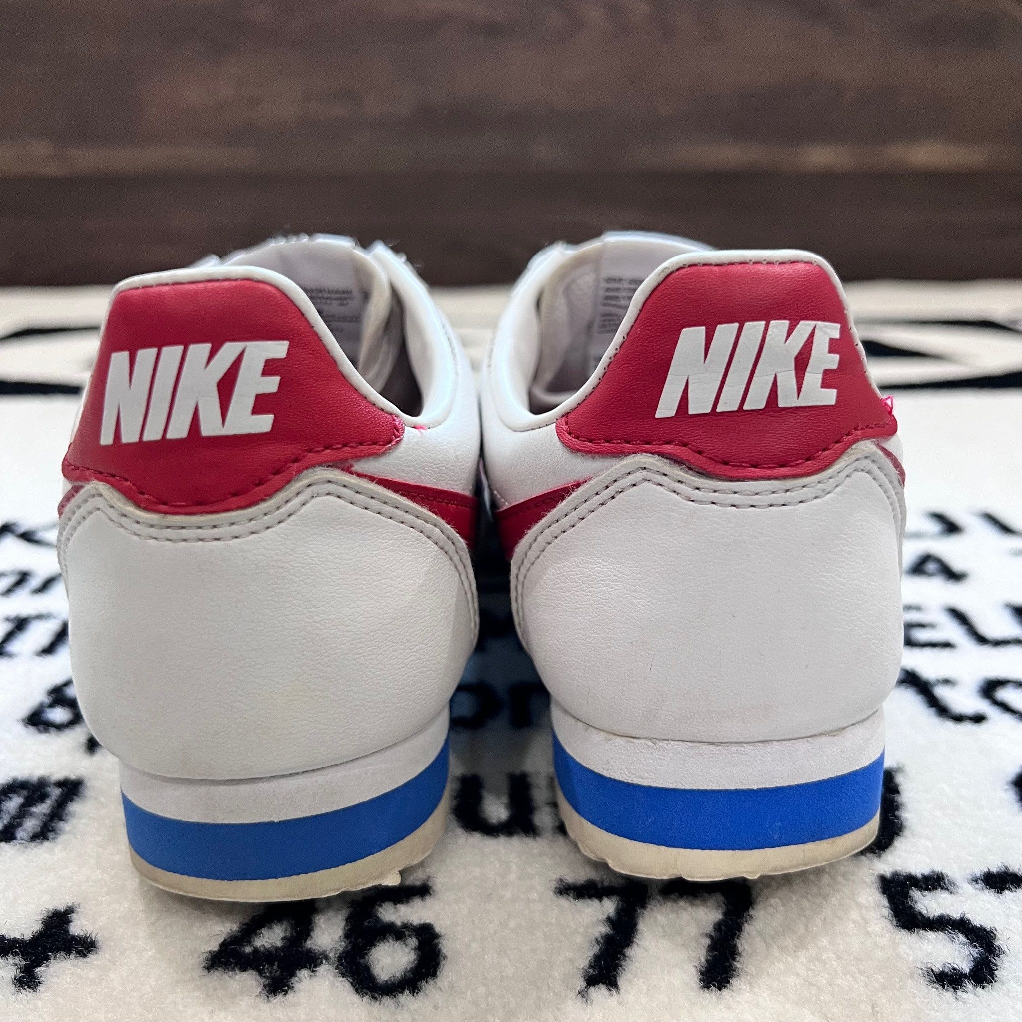 Nike Classic Cortez FOREST GUMP Women US 6.5 Blue Red White