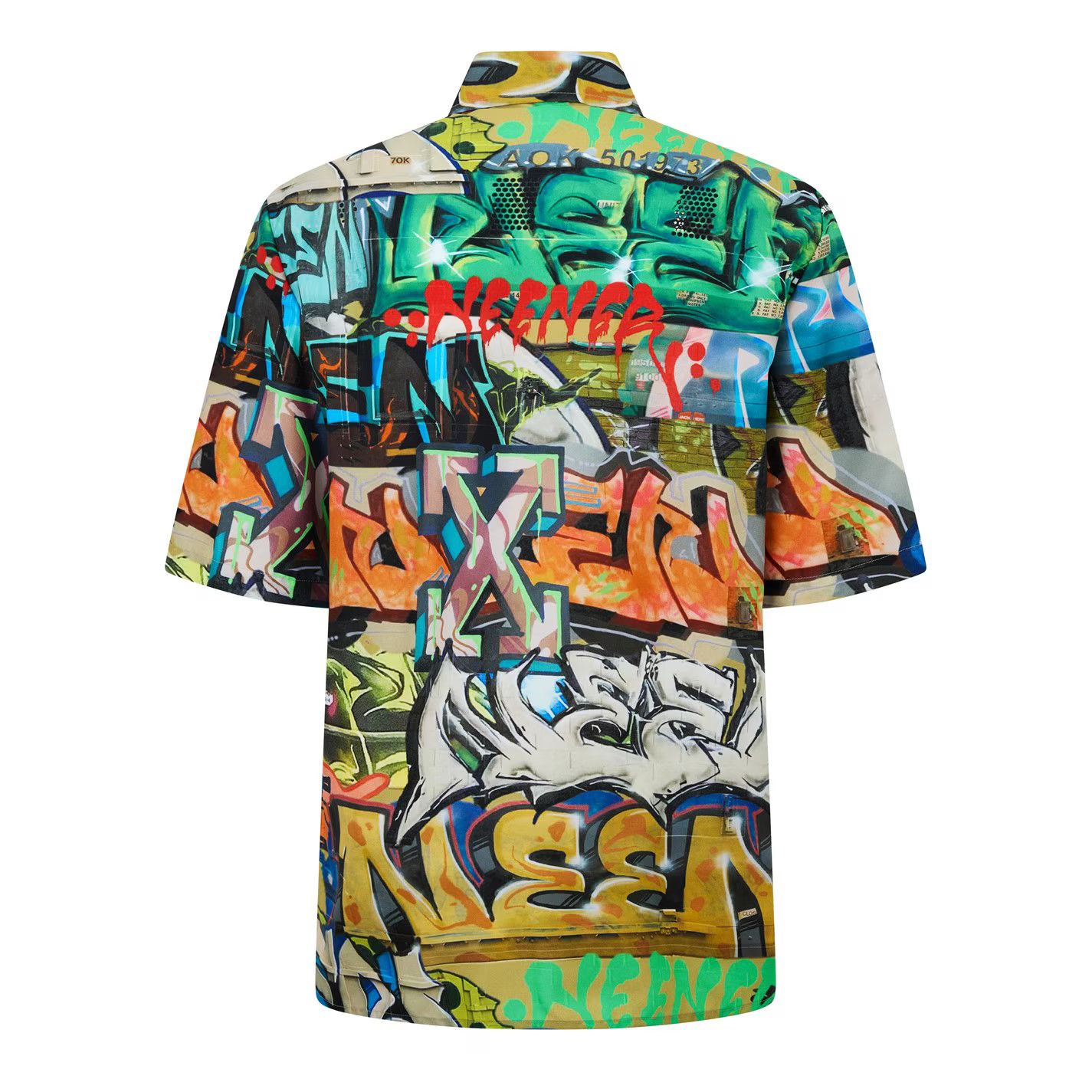 Off-White o1g2r1mq0326 Neen Graffiti Shirt in Multicolor Size US XS / EU 42 / 0 - 2 Thumbnail