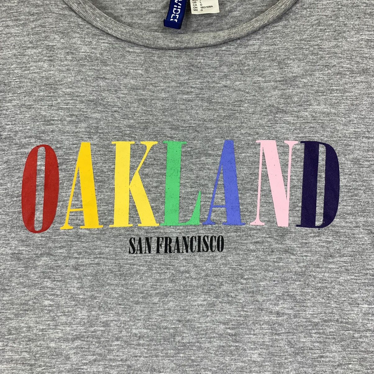 H&M OAKLAND SAN FRANCISCO Rainbow Logo Tee Shirt Top H&M Size L / US 10 / IT 46 - 3 Thumbnail