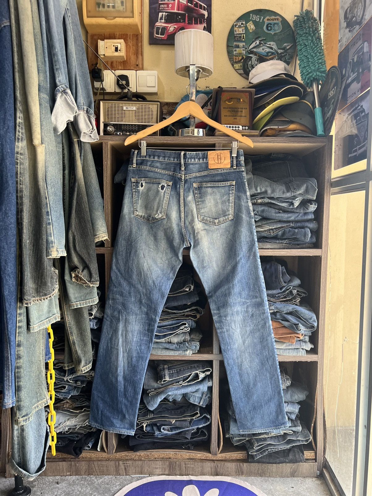 Japanese Brand 🔥Rare Blue Orrey Distressed Denim Size US 32 / EU 48 - 3 Thumbnail