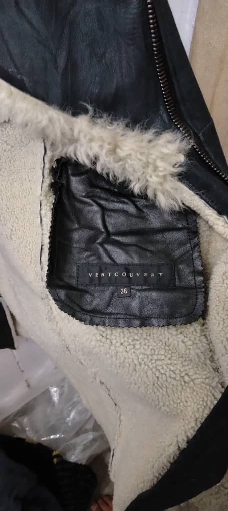 Vintage Ventcouvert black lambskin and Toscana shearling long coat. Size XS / US 0-2 / IT 36-38 - 4 Thumbnail