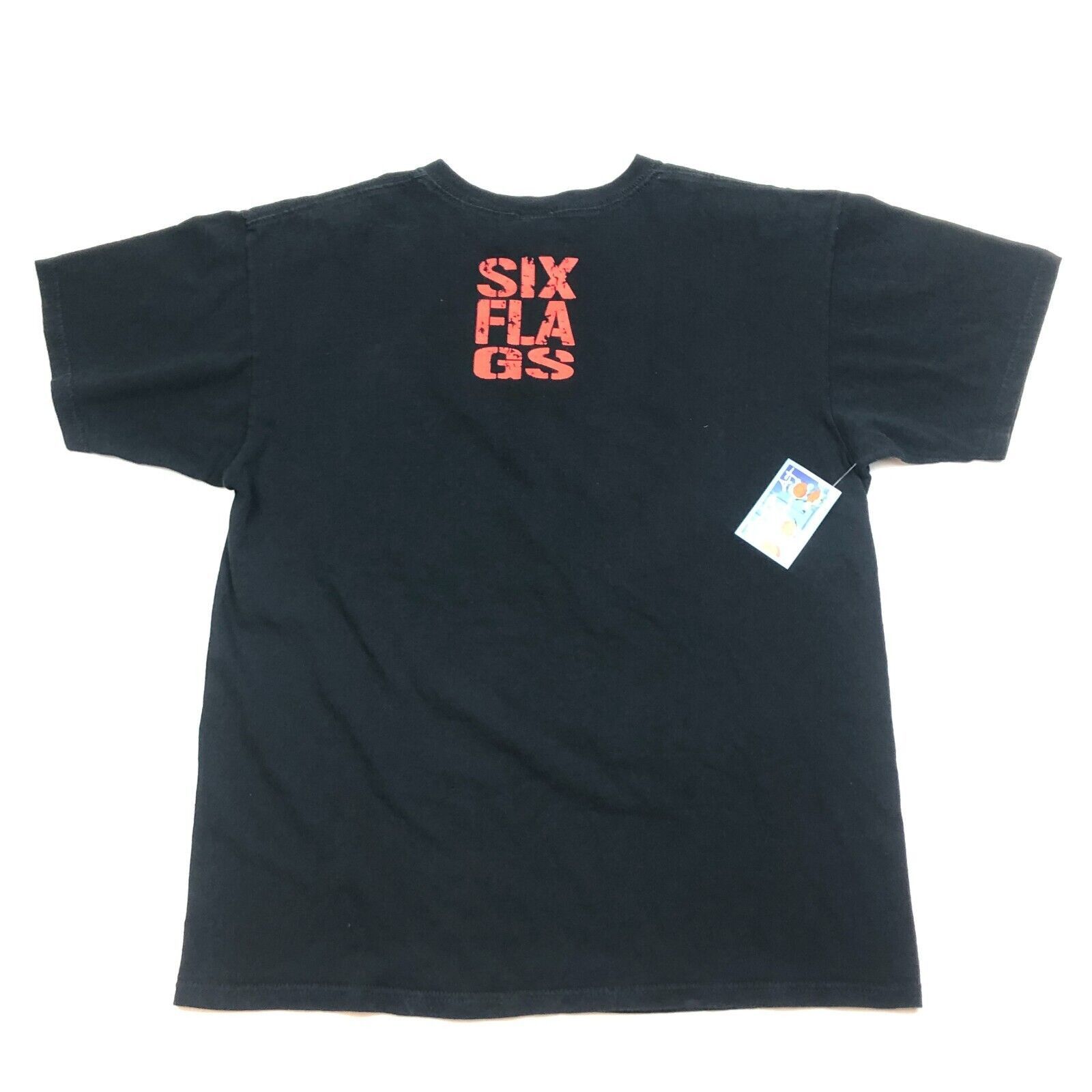 Vintage Six Flags Justice League Superman Batman Superhero Black Tee Size US L / EU 52-54 / 3 - 5 Thumbnail