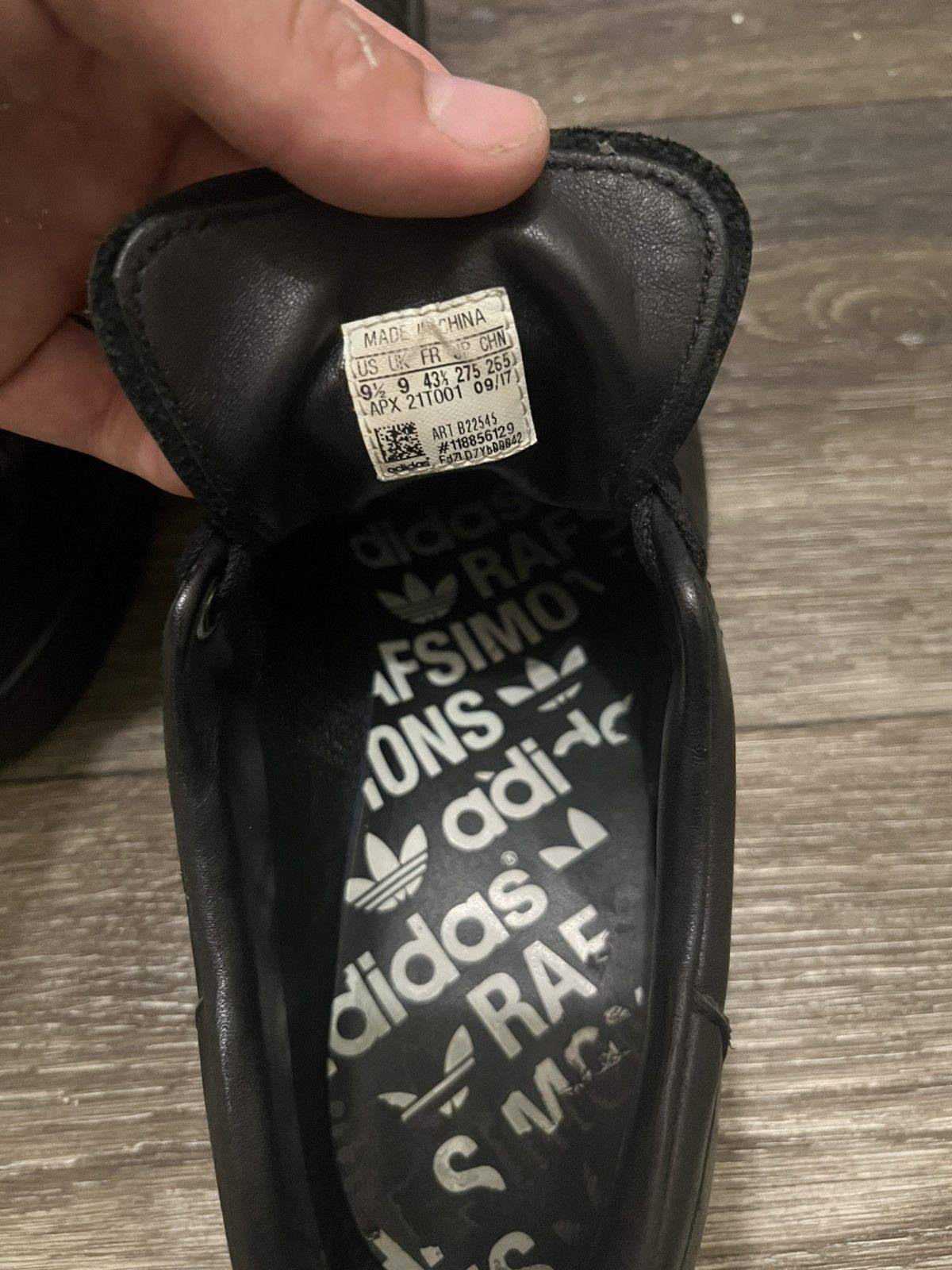 Adidas × Raf Simons Raf Simons x Stan Smith Core Black 2017 Size US 9.5 / EU 42-43 - 8 Thumbnail