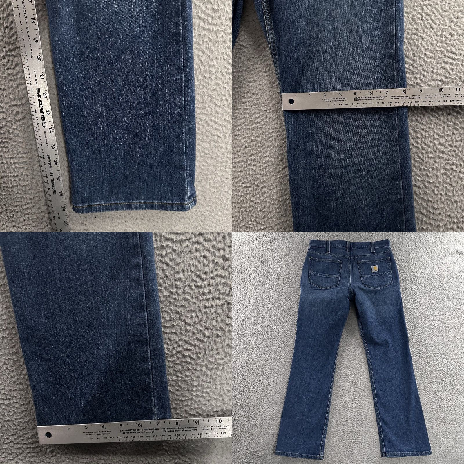 Carhartt Carhartt Jeans Blue 32x30 Relaxed Fit 5 Pocket Cotton Denim Mens Straight Rugged Flex Inseam 29 in Size US 32 / EU 48 - 8 Thumbnail