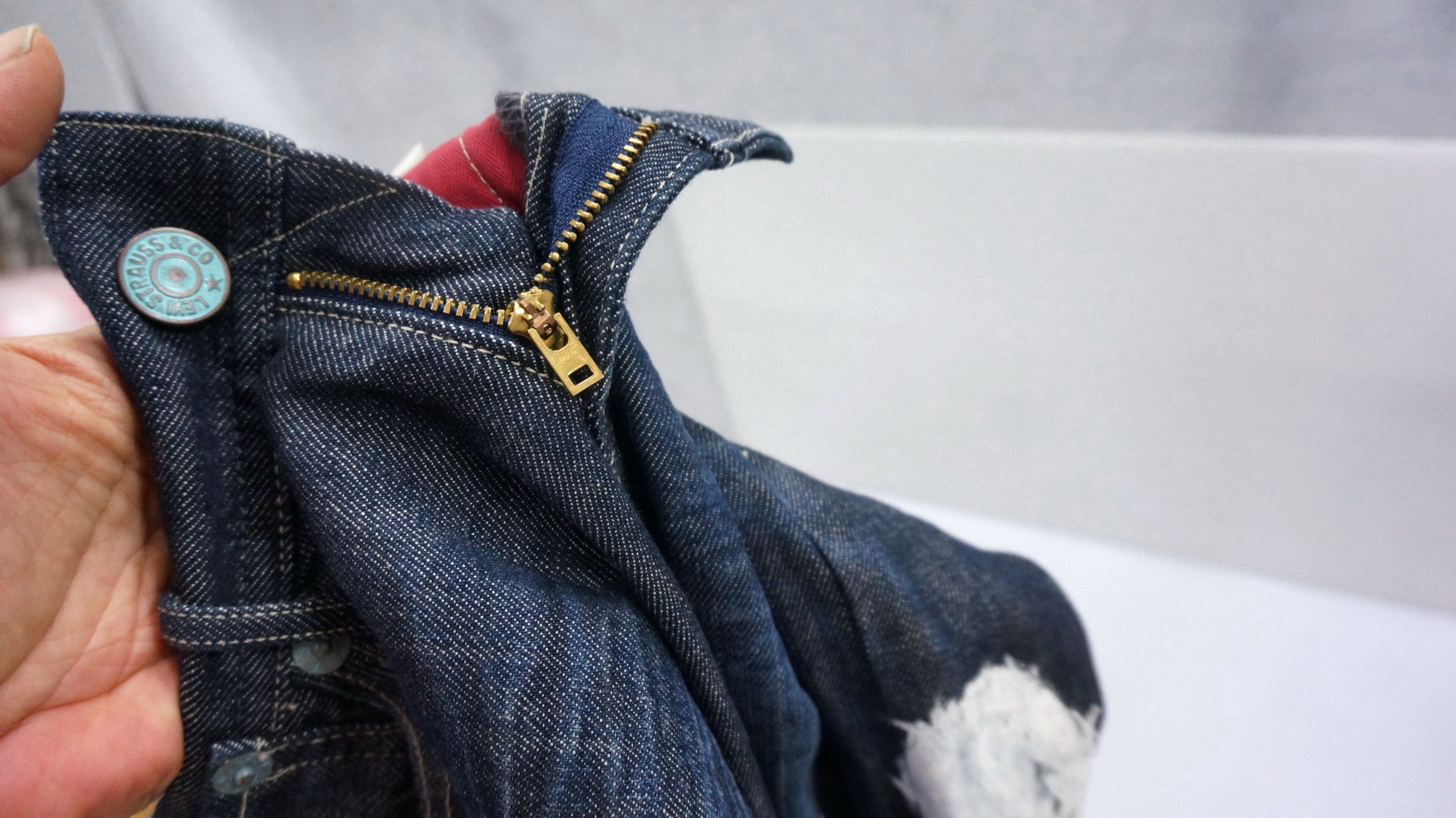 Levi's 💥 Rare Levis Women Red Loop Japan Flare Indigo Jeans Size 27" / US 4 / IT 40 - 18 Thumbnail